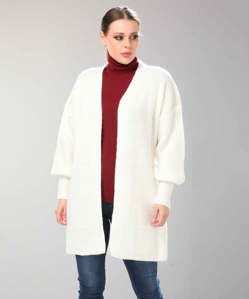 Cardigan-Knit-OF WHITE
