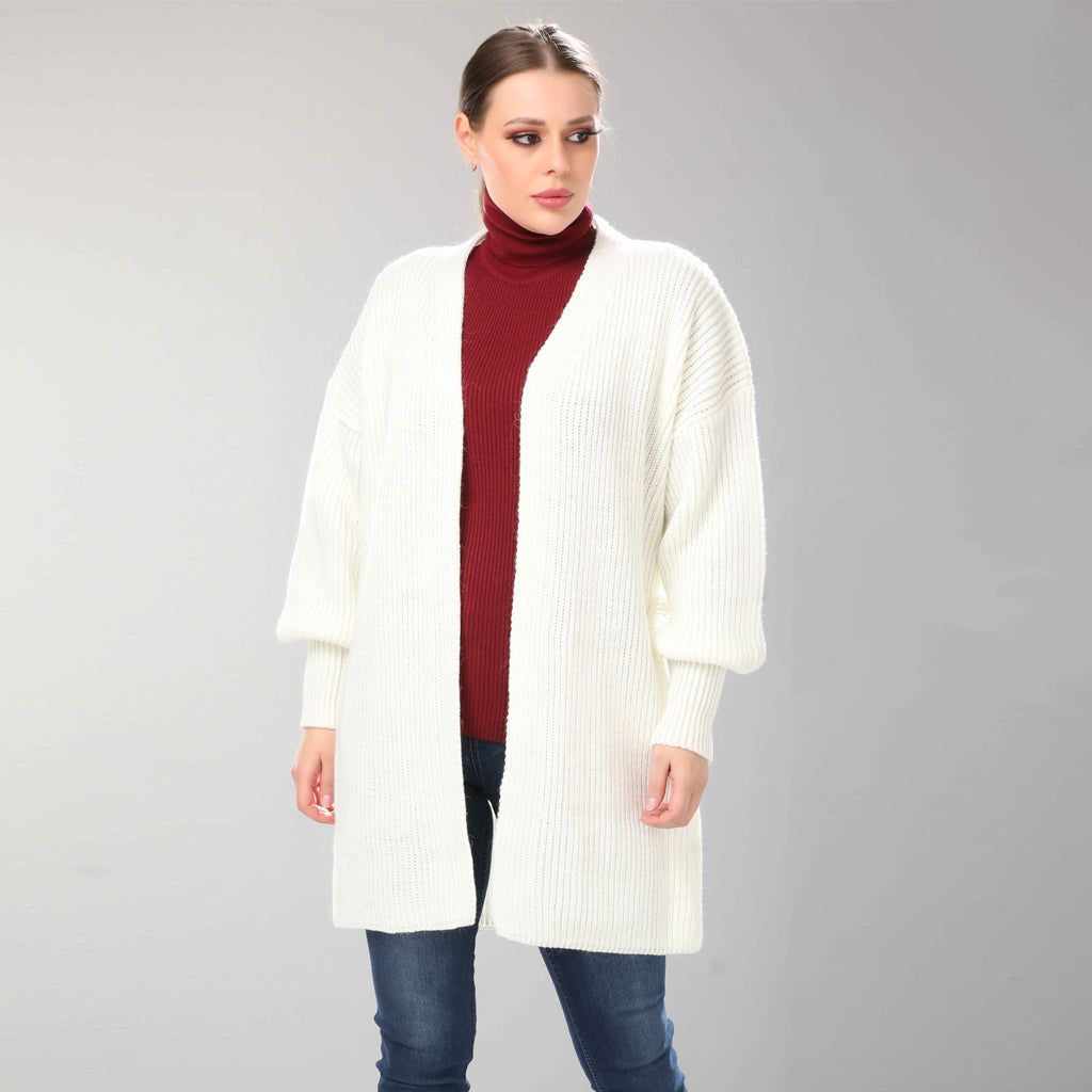 Cardigan-Knit-OF WHITE