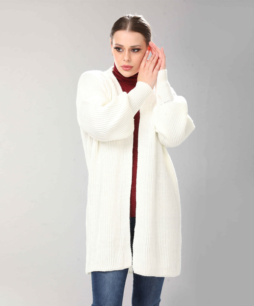 Cardigan-Knit-OF WHITE
