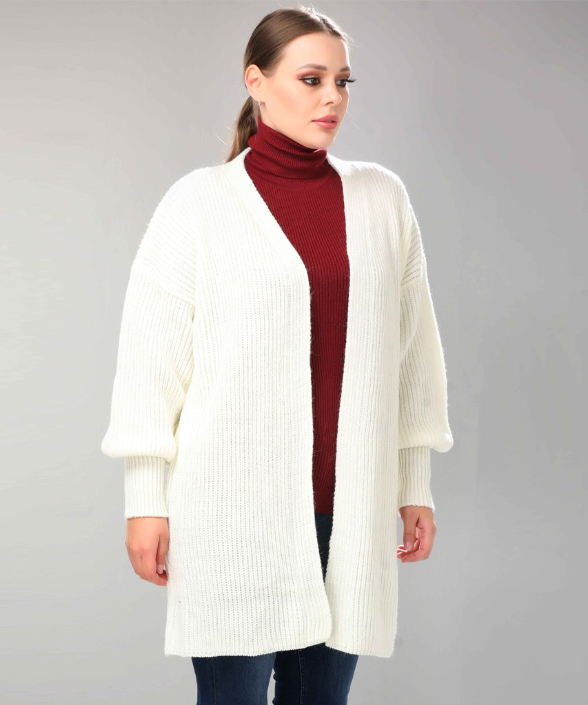 Cardigan-Knit-OF WHITE