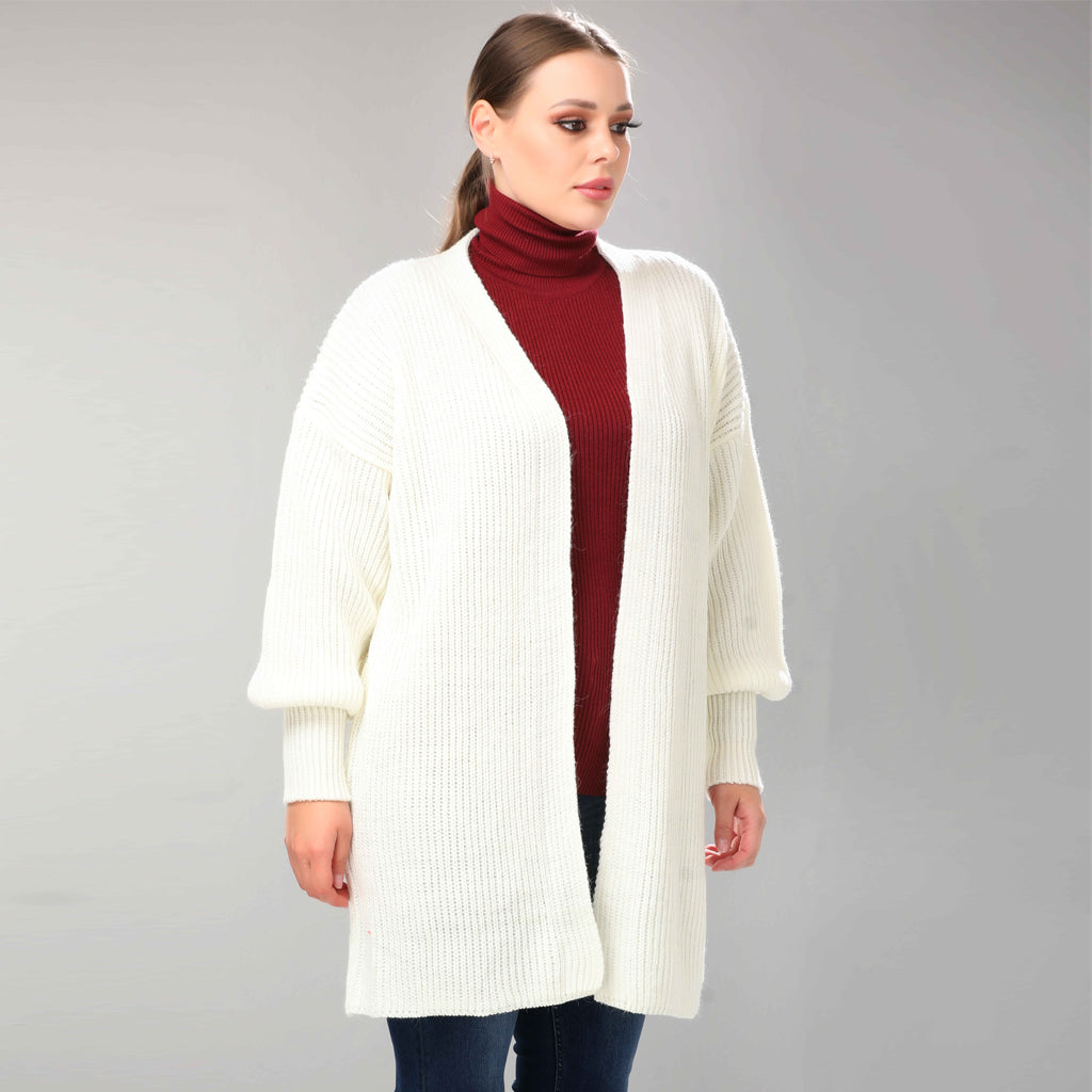 Cardigan-Knit-OF WHITE