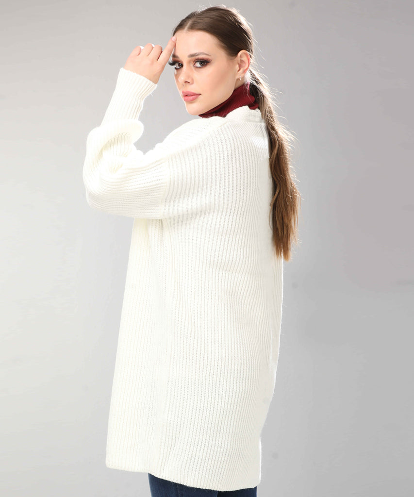 Cardigan-Knit-OF WHITE