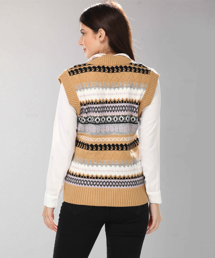 Vest-Knit-CAMEL
