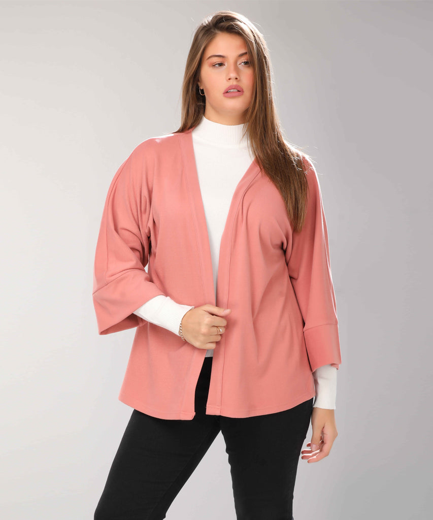 Cardigan-Thick Crepe-ROSE