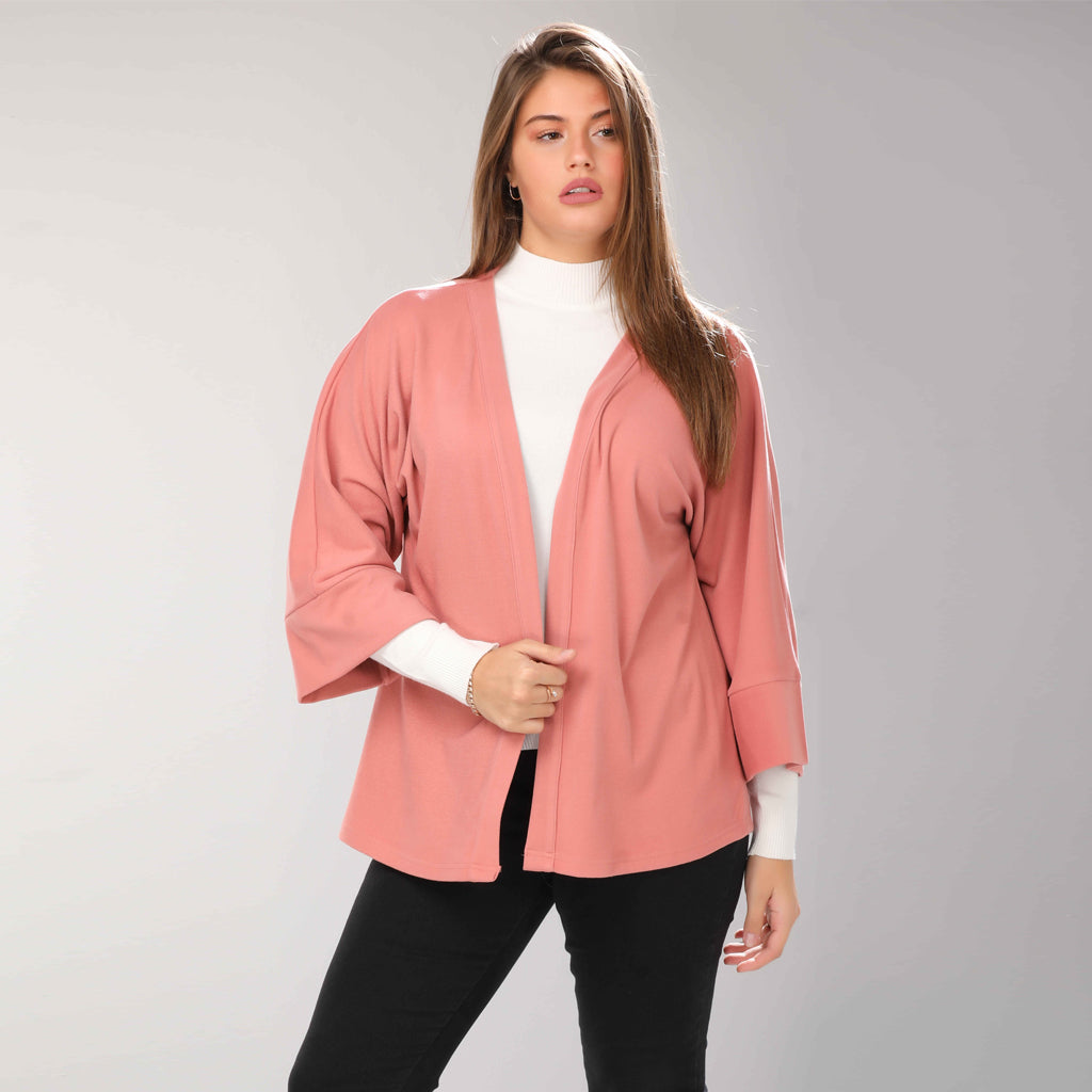 Cardigan-Thick Crepe-ROSE