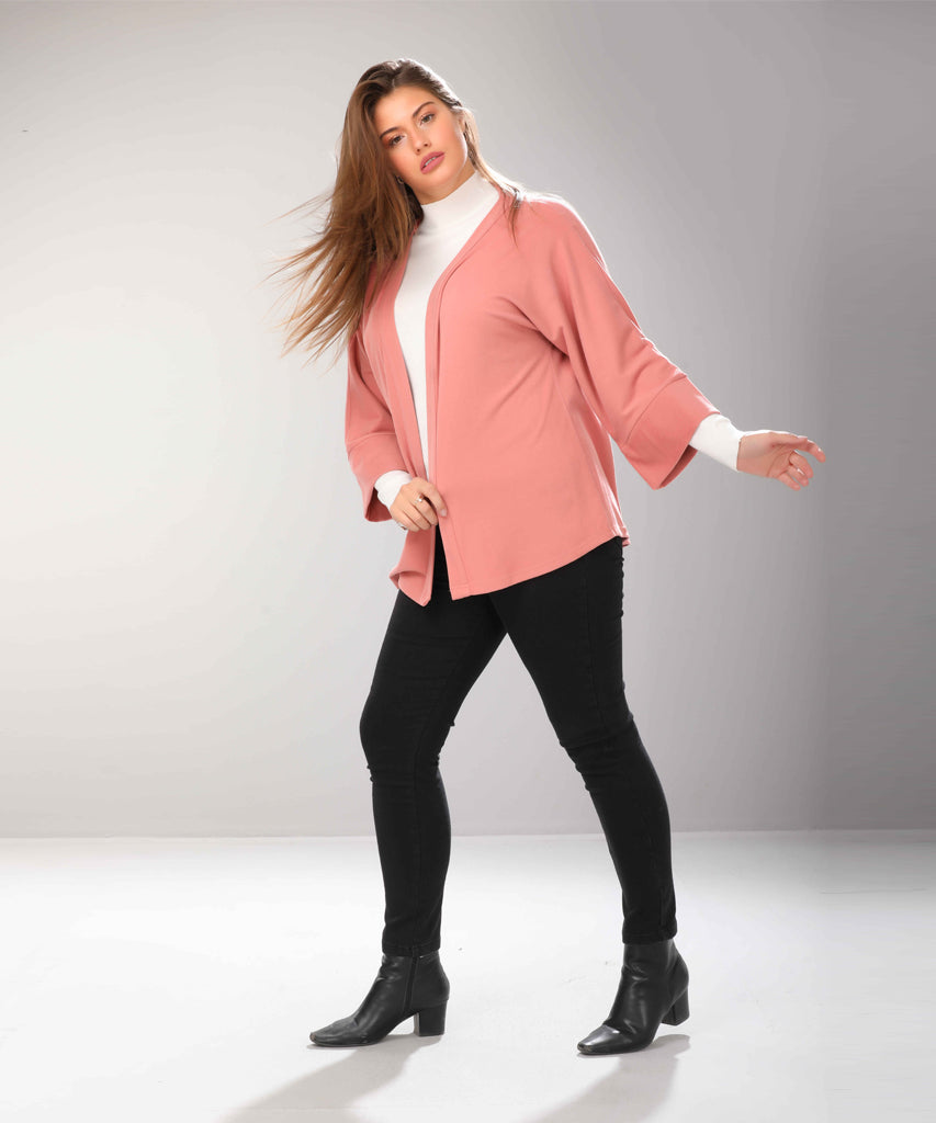 Cardigan-Thick Crepe-ROSE