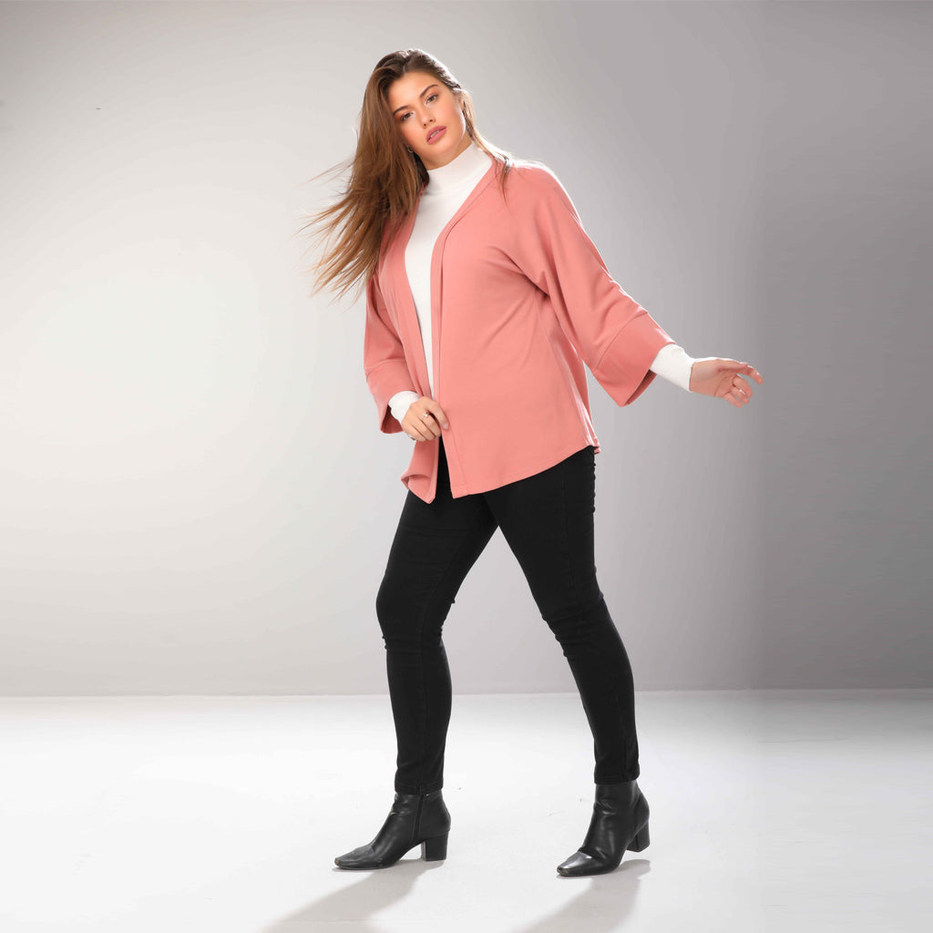 Cardigan-Thick Crepe-ROSE