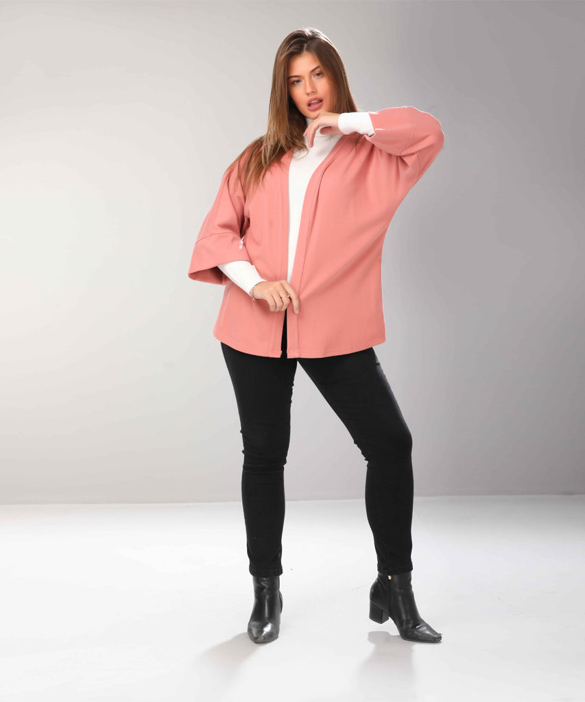 Cardigan-Thick Crepe-ROSE