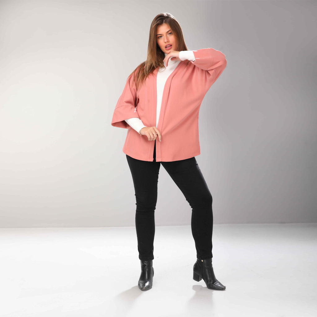 Cardigan-Thick Crepe-ROSE