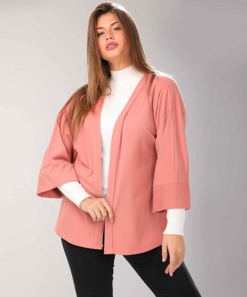 Cardigan-Thick Crepe-ROSE