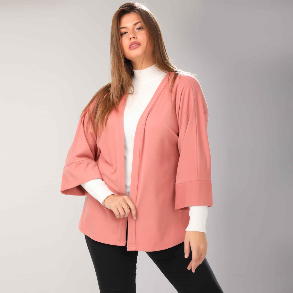 Cardigan-Thick Crepe-ROSE