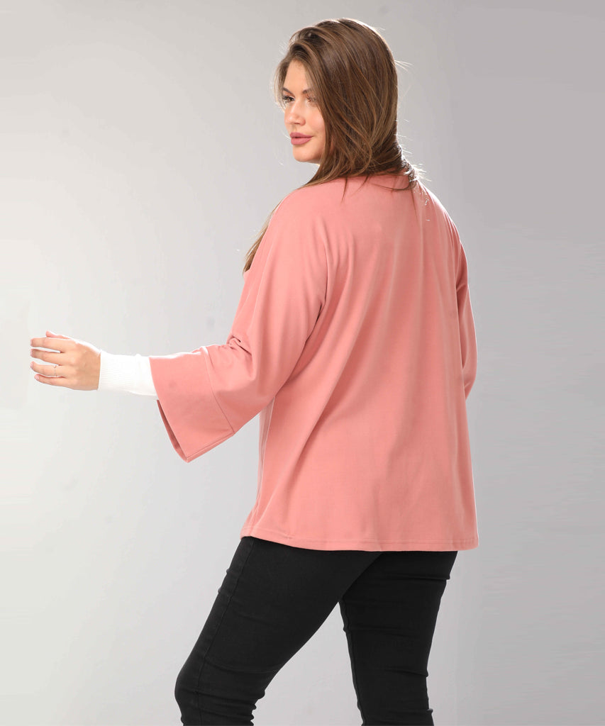 Cardigan-Thick Crepe-ROSE