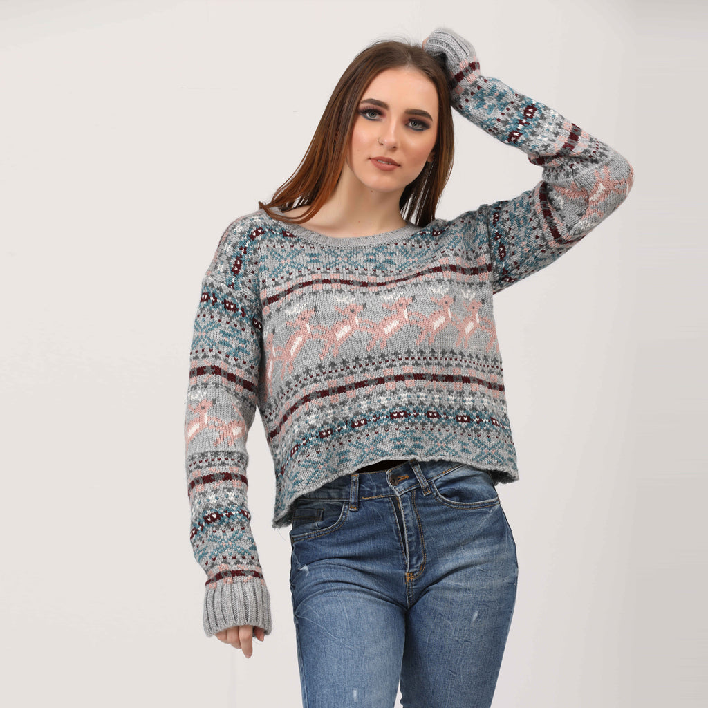 بلوفر-تريكو-جراي