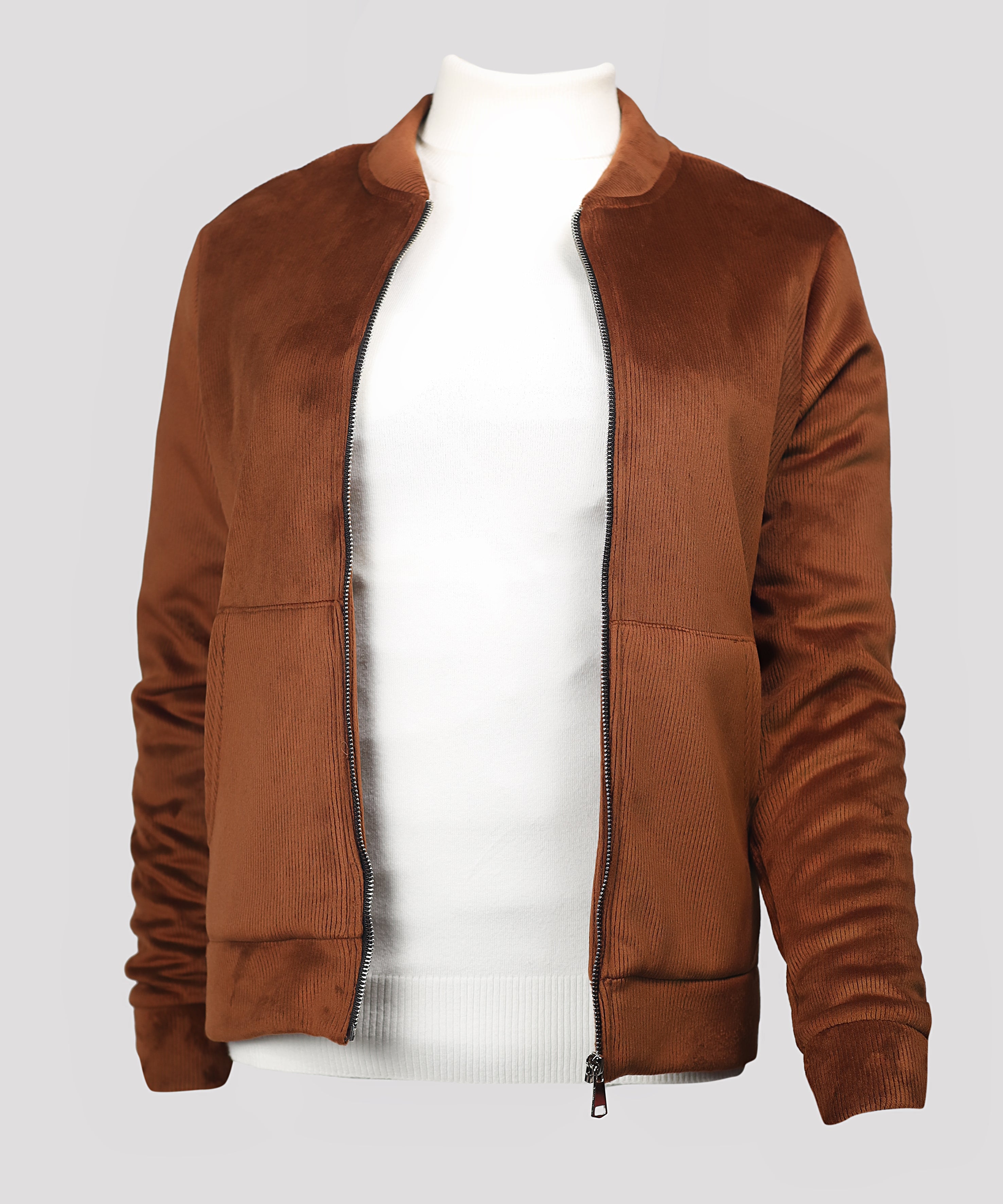 Jacket-Velvet-BROWN