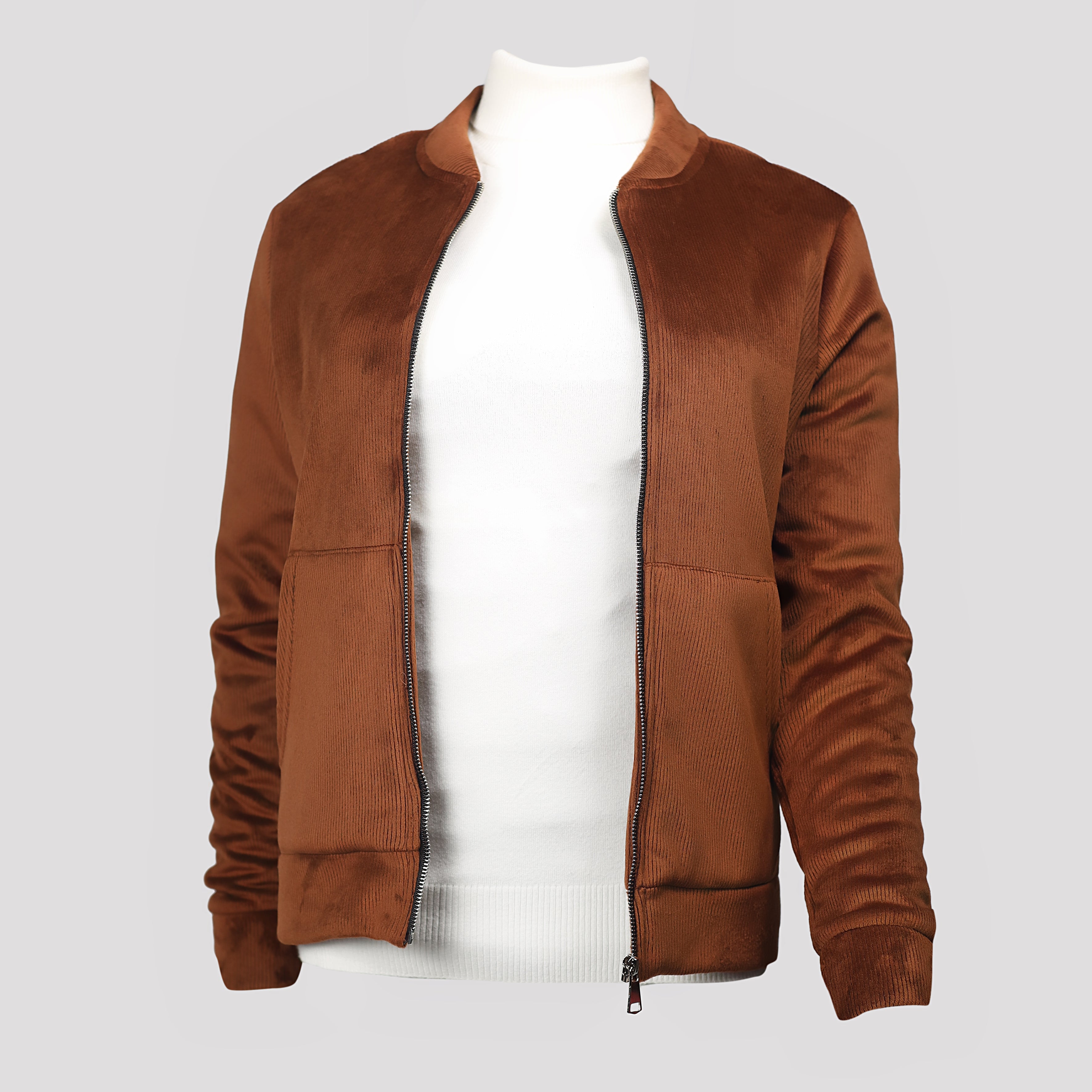 Jacket-Velvet-BROWN