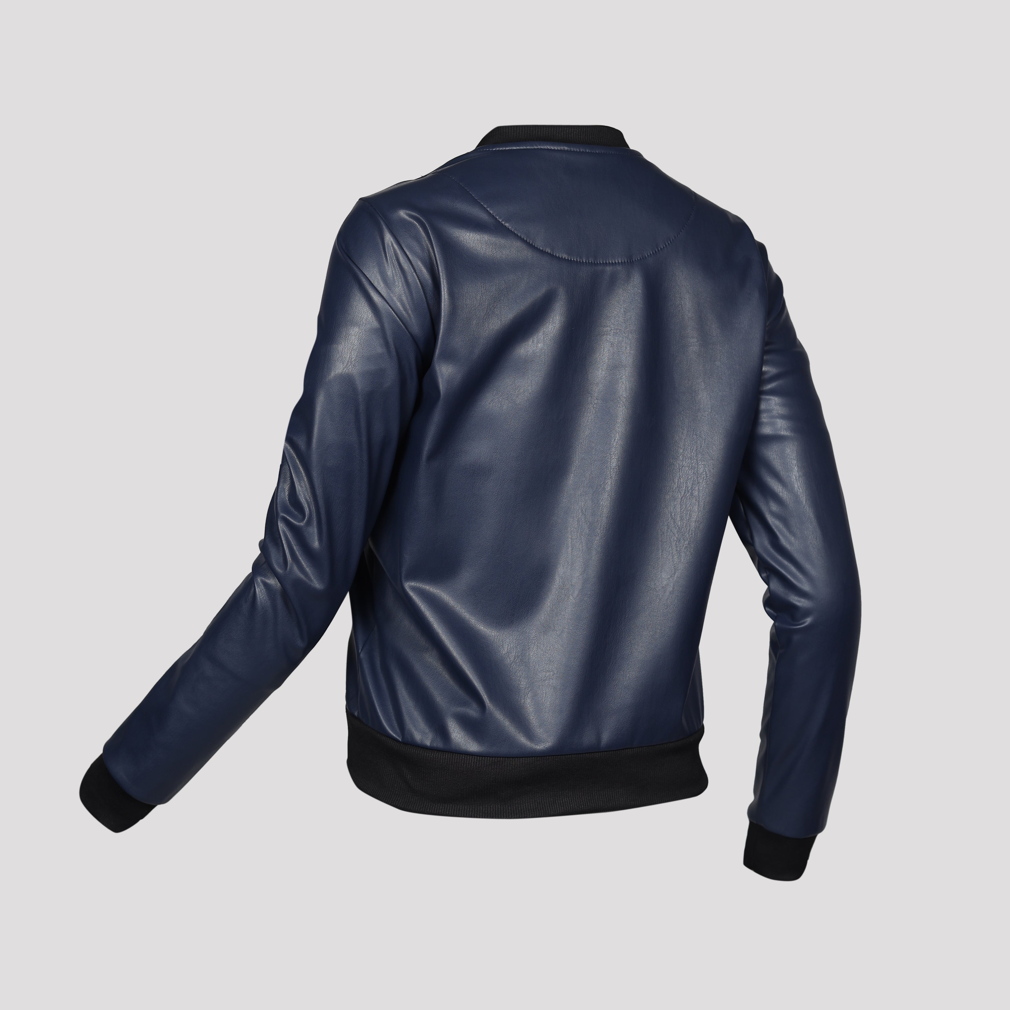 Jacket-Leather-NAVY