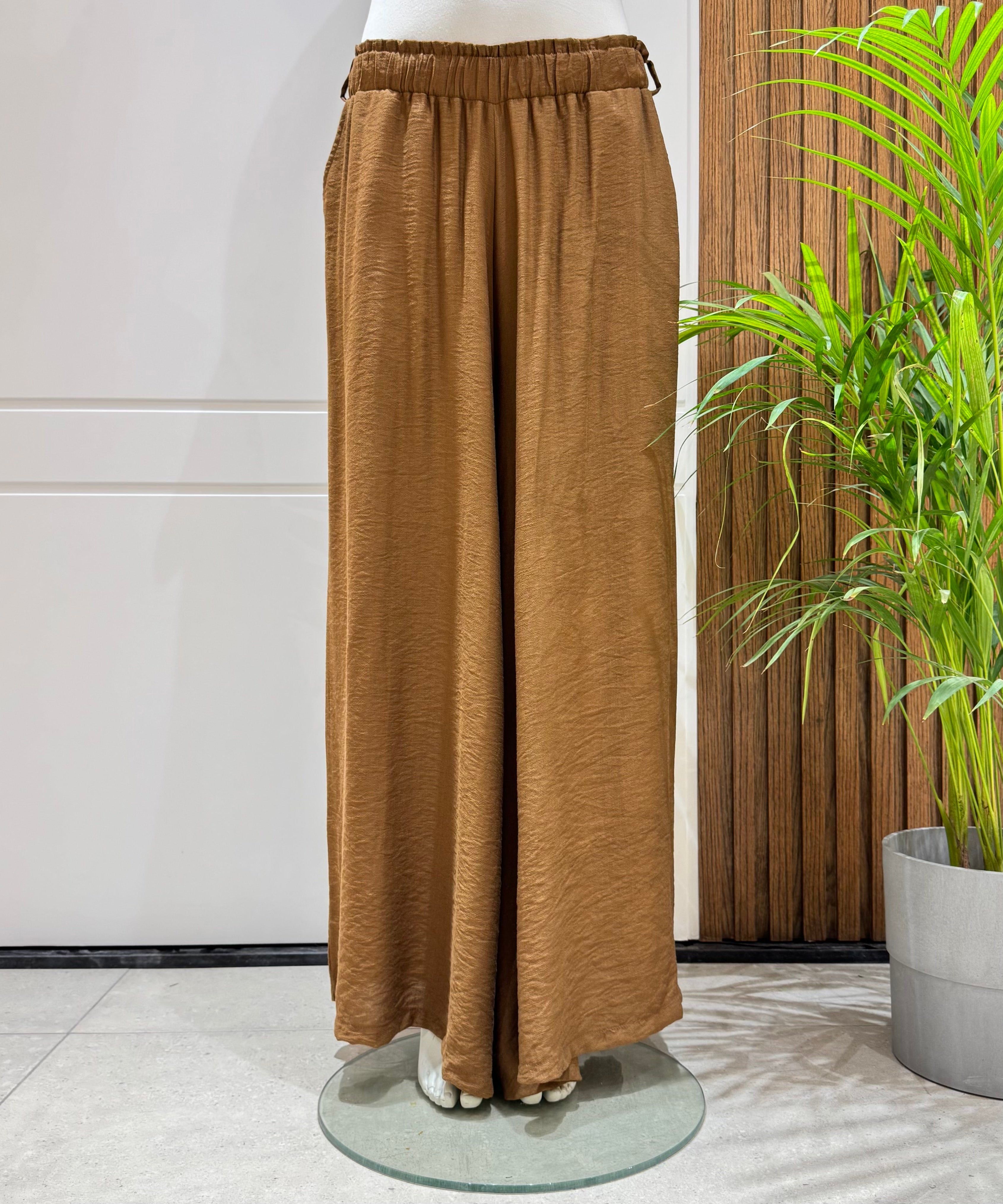 Trousers-Spanish Linen-Brown