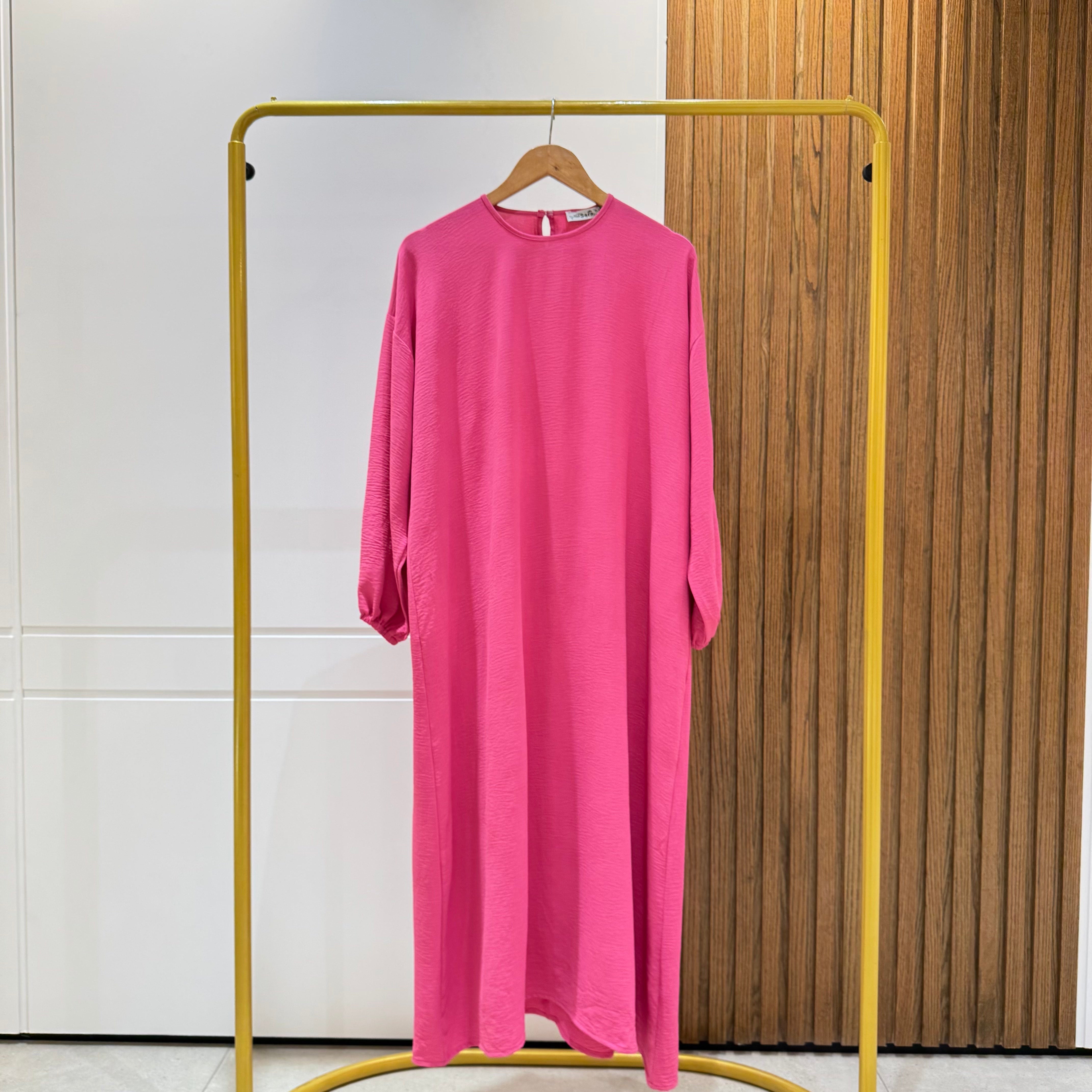 Abaya (Girls)-Cotton Viscose-Fuchsia