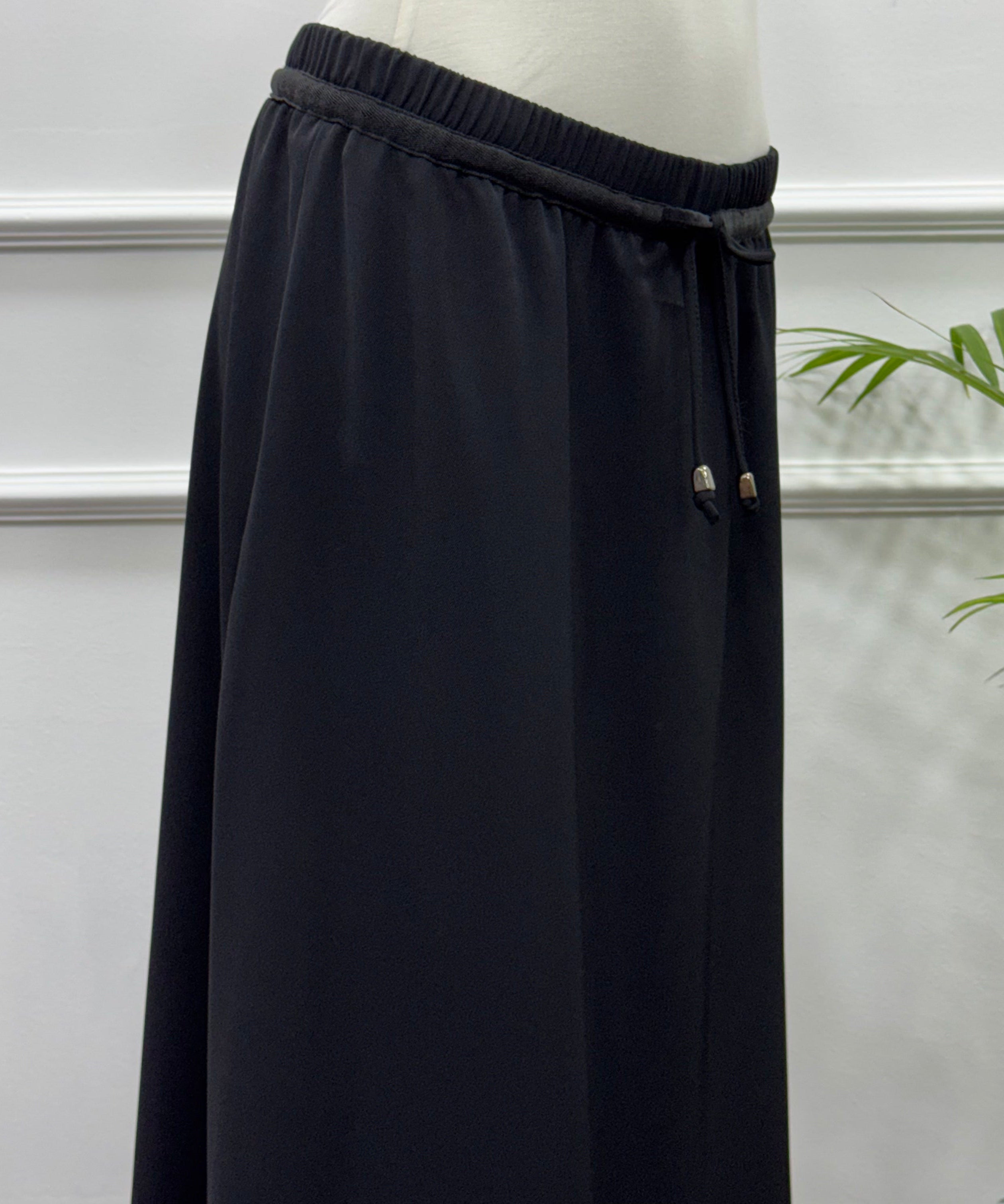 Maxi Skirt-Crepe-Black