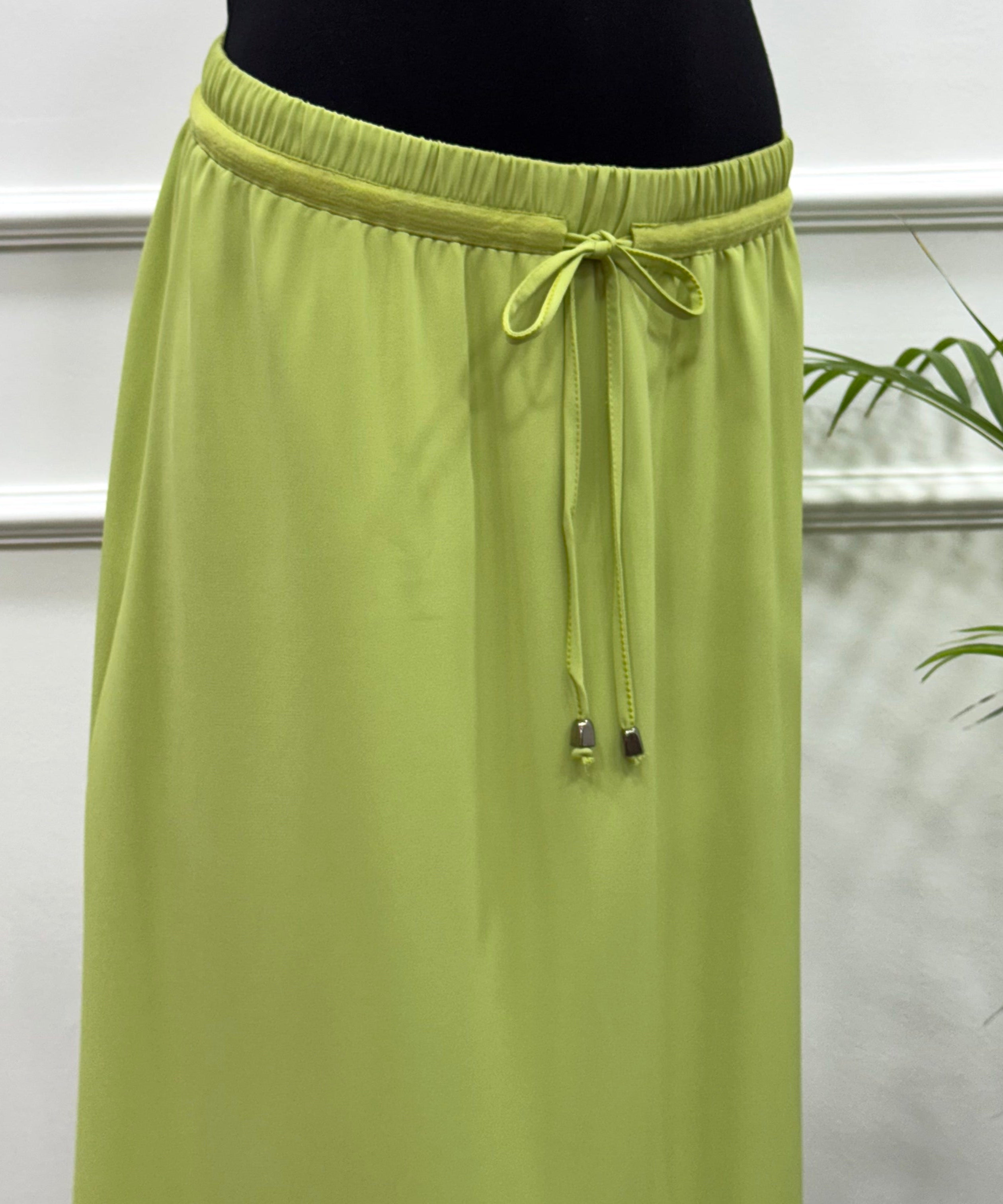 Maxi Skirt-Crepe-Kiwi