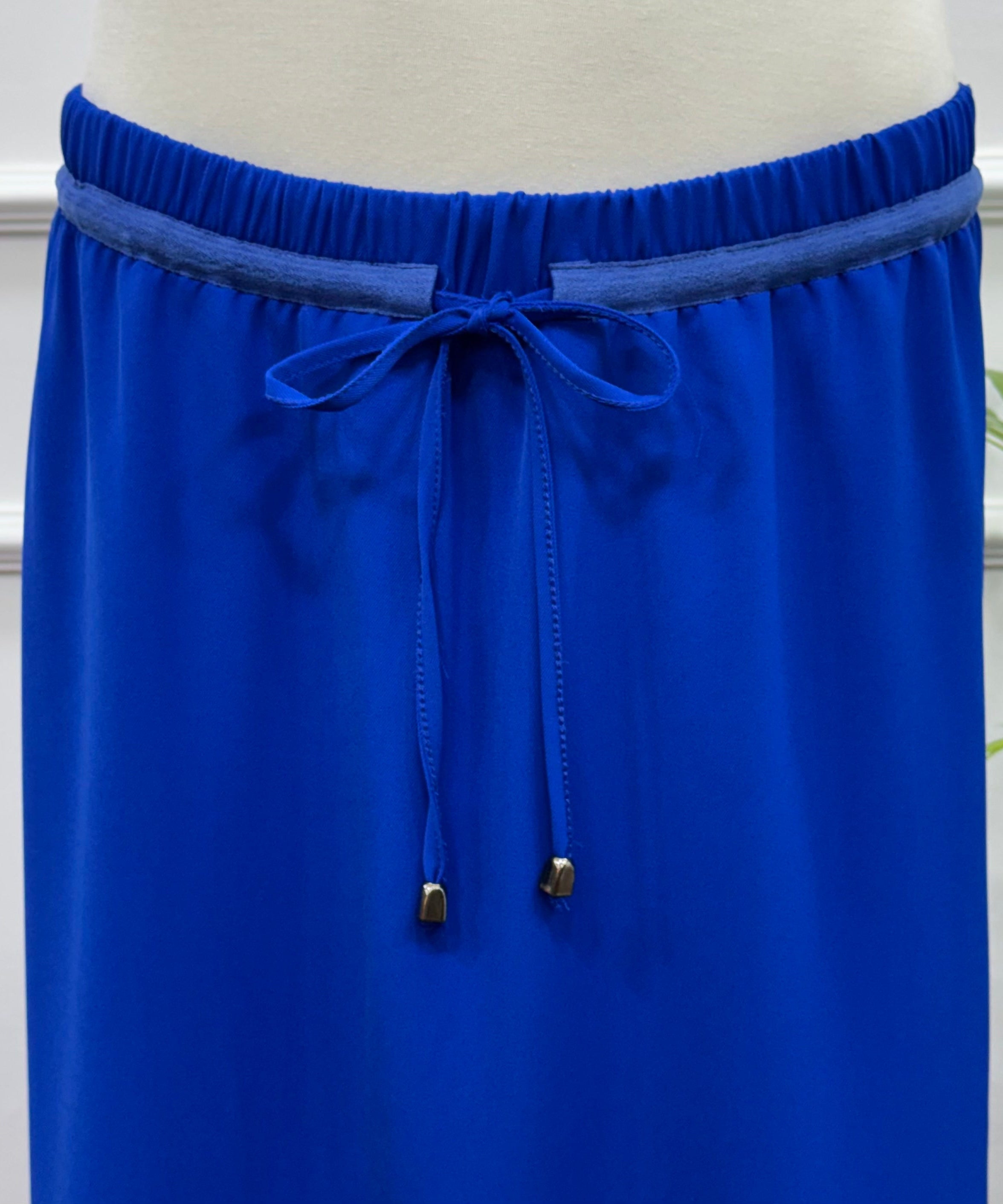 Maxi Skirt-Crepe-Blue