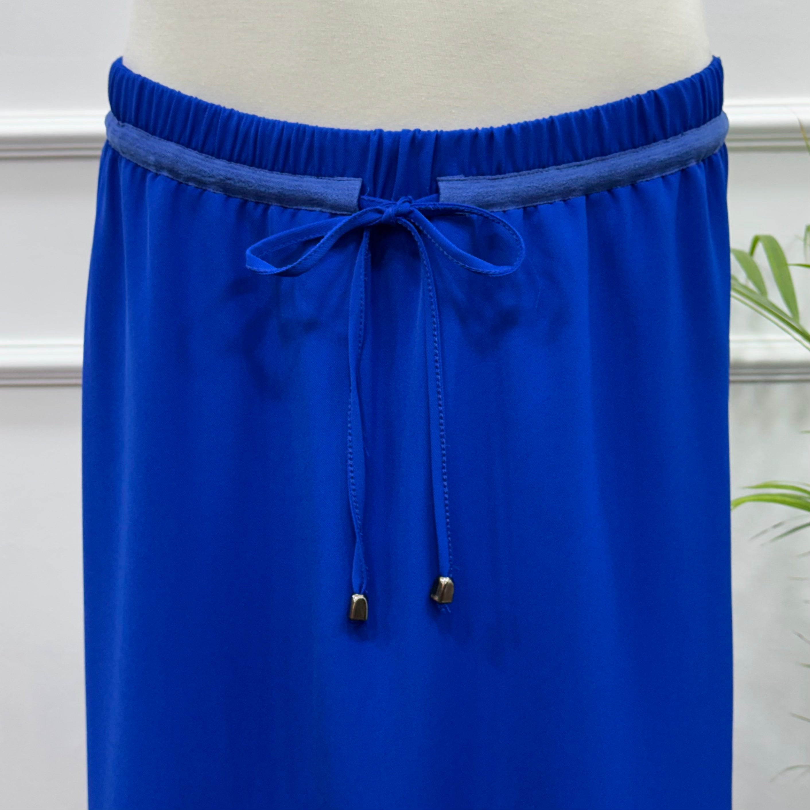 Maxi Skirt-Crepe-Blue