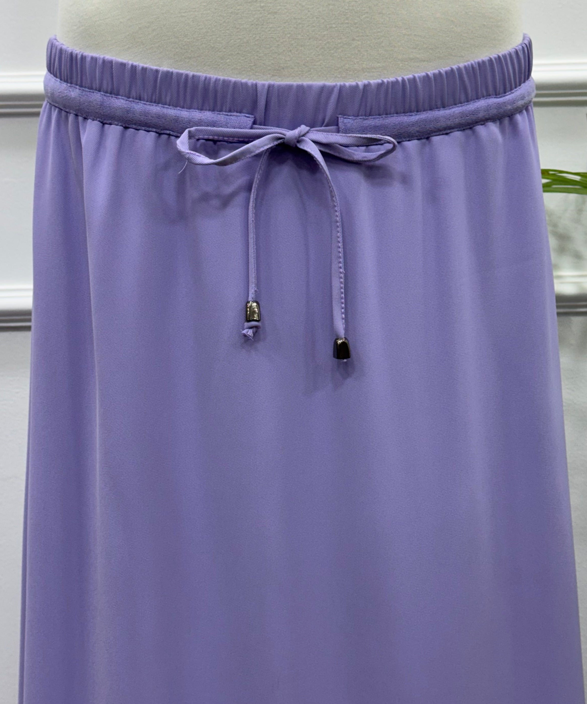 Maxi Skirt-Crepe-Lavander