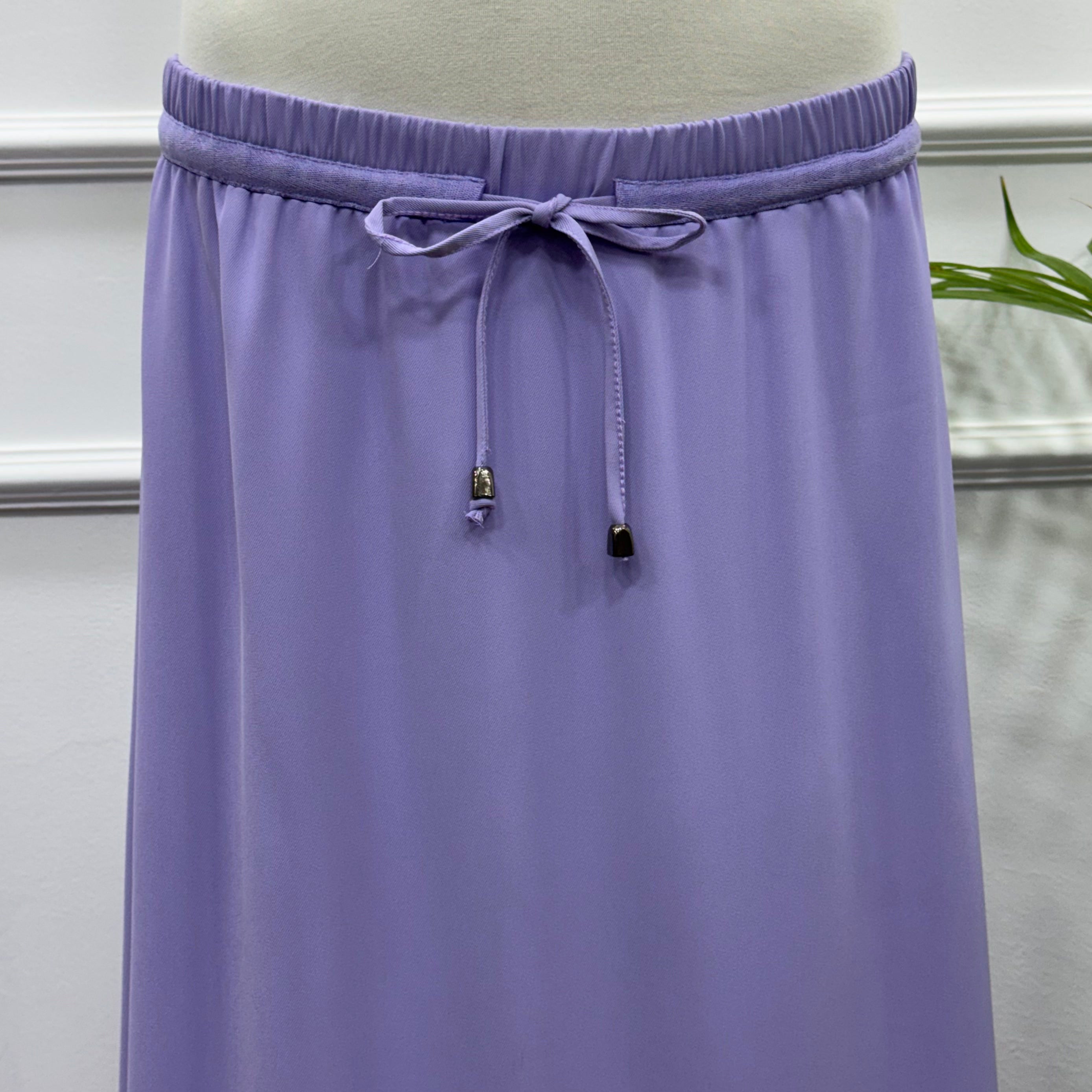 Maxi Skirt-Crepe-Lavander