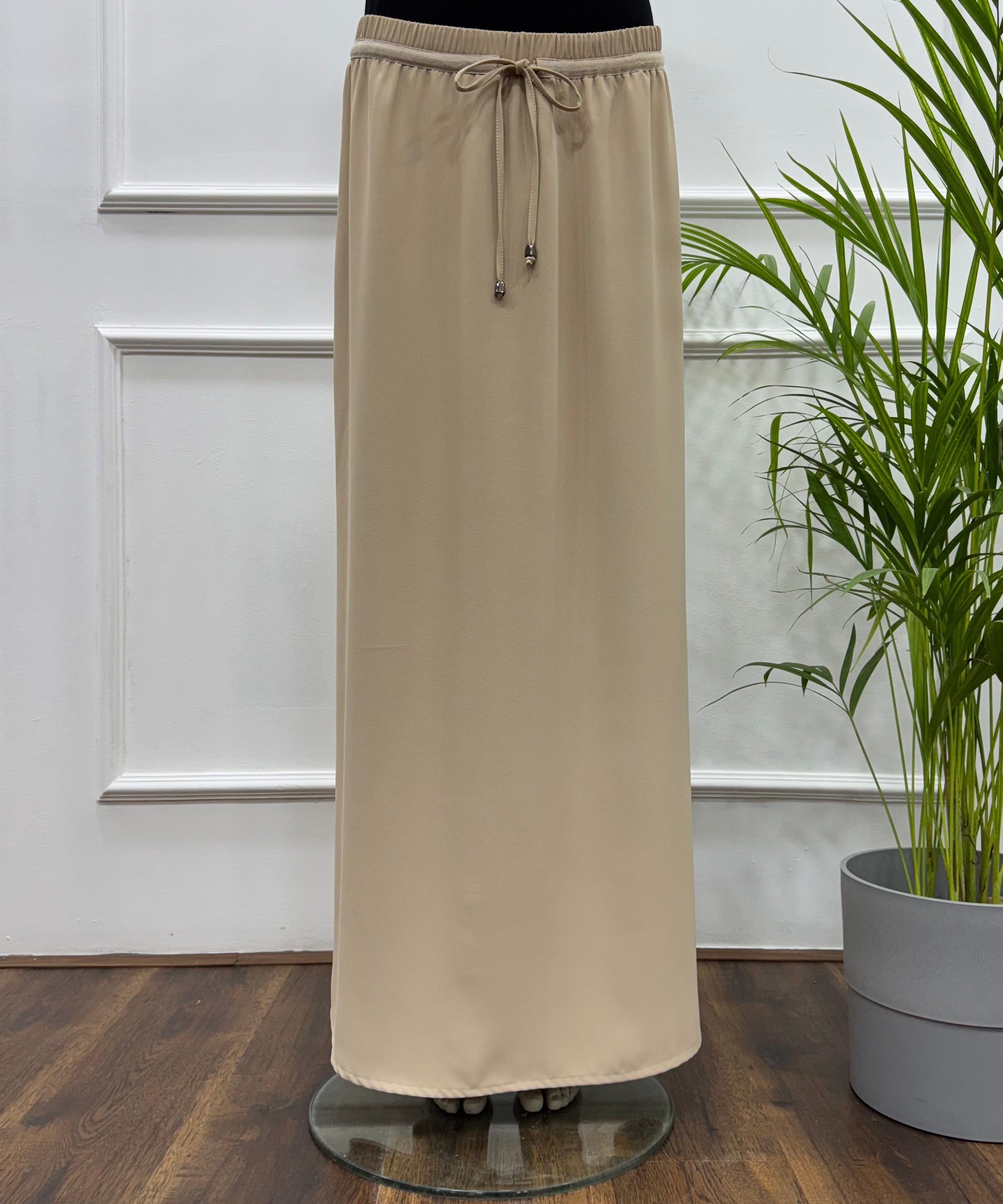 Maxi Skirt-Linen-Beige