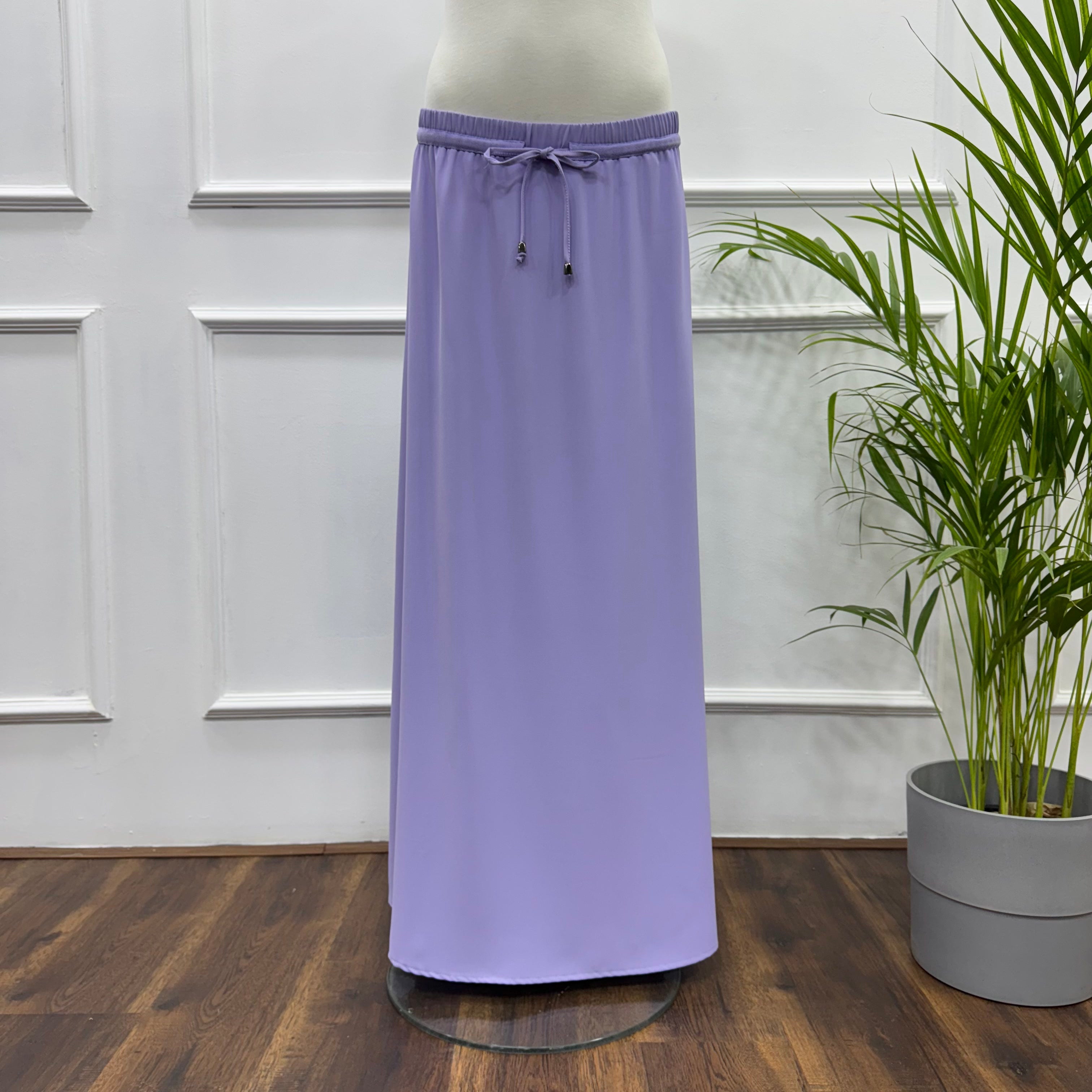 Maxi Skirt-Crepe-Lavander