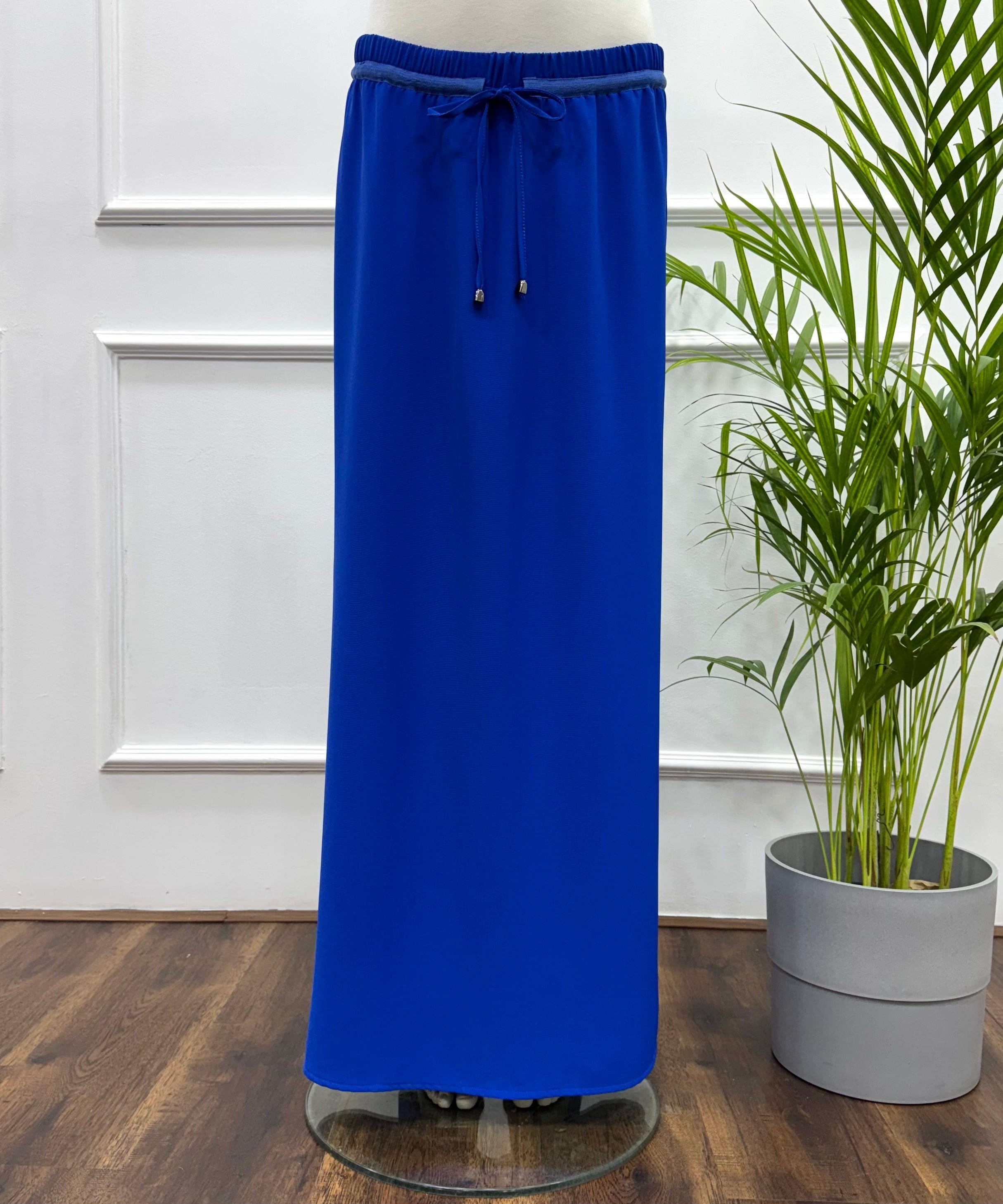 Maxi Skirt-Linen-Blue