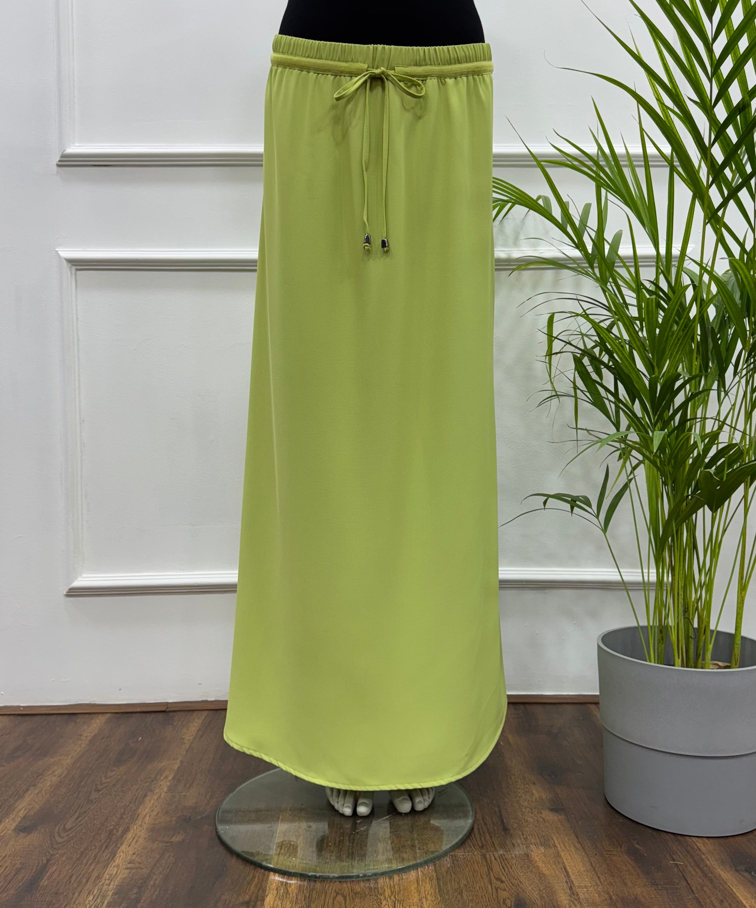 Maxi Skirt-Linen-Kiwi