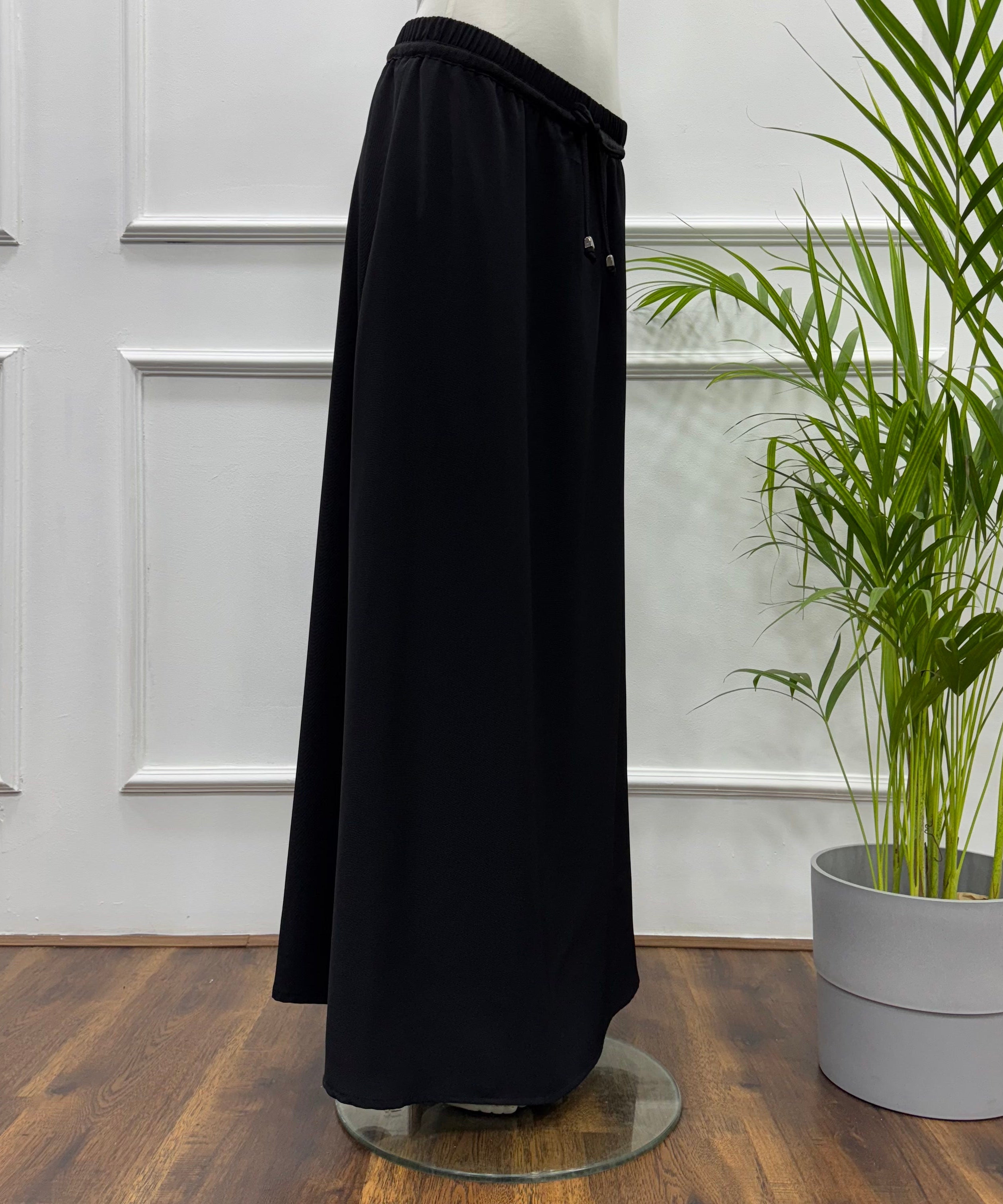 Maxi Skirt-Crepe-Black