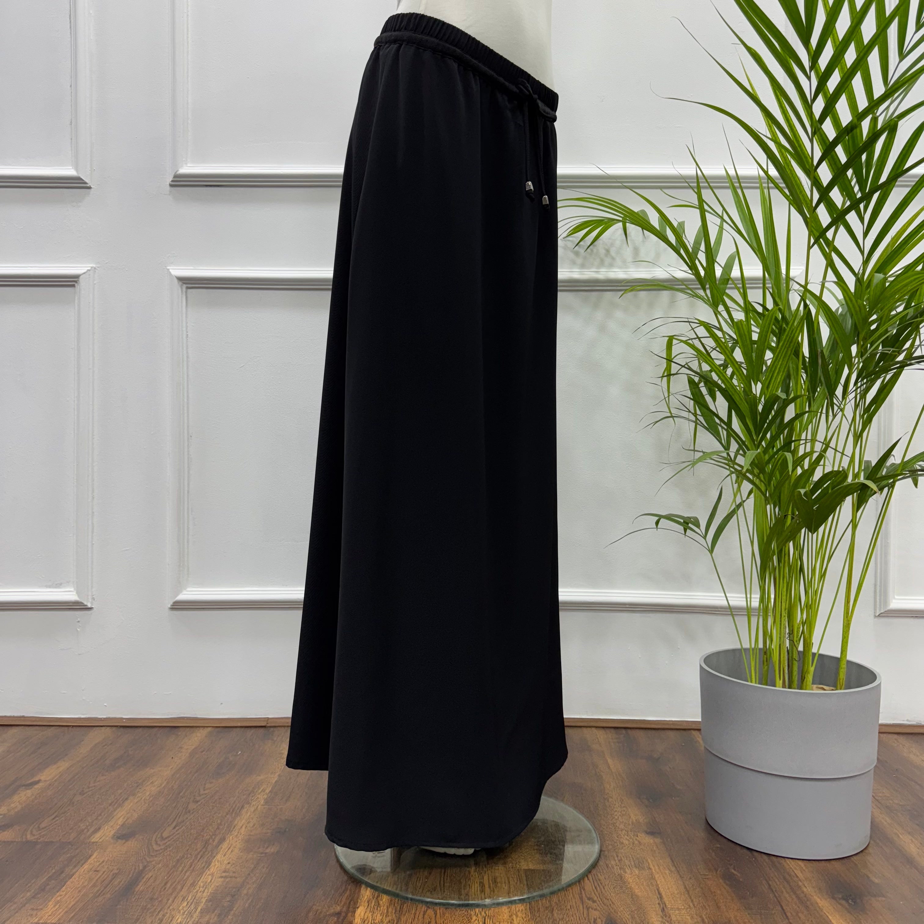 Maxi Skirt-Crepe-Black