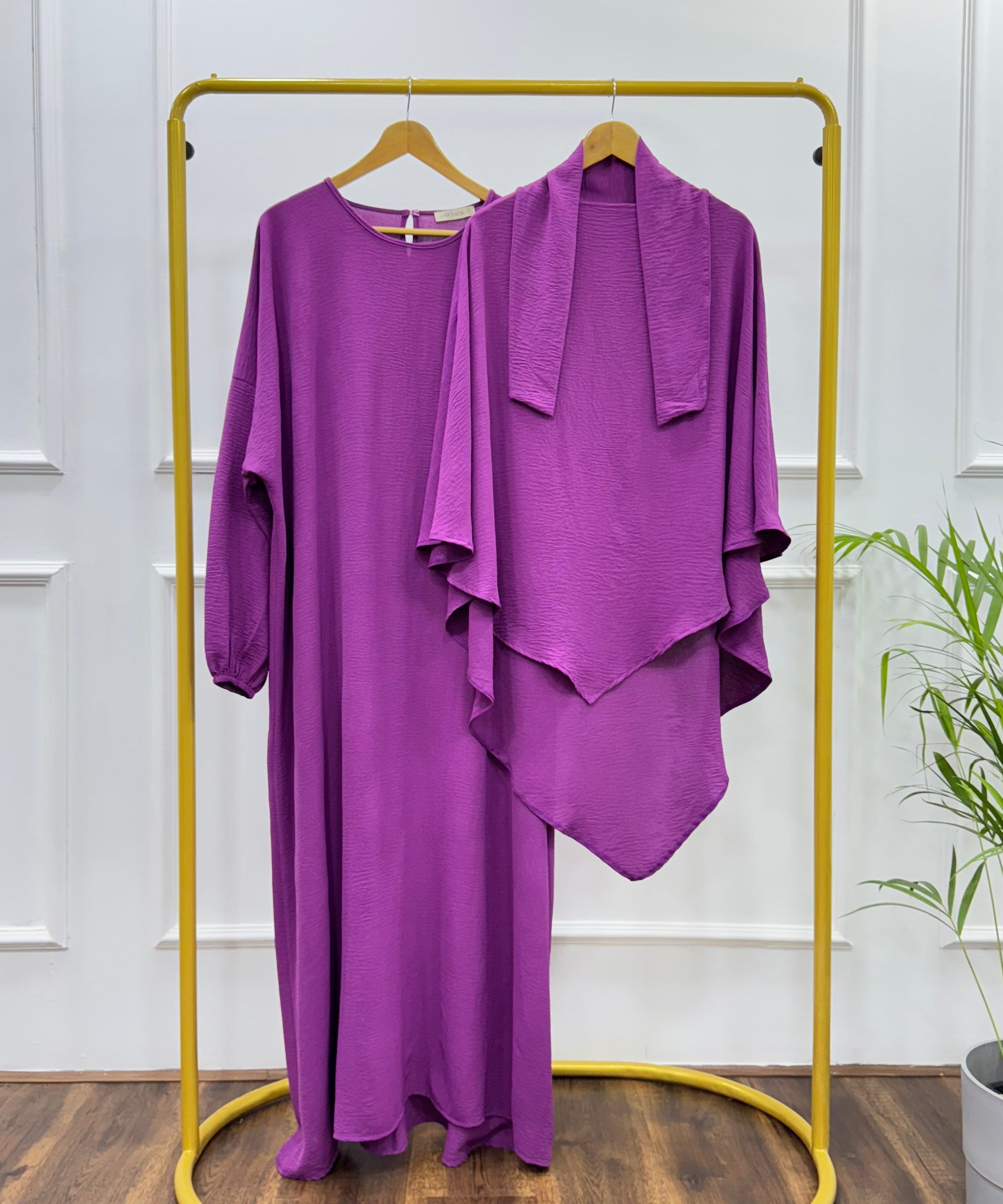 Abaya-Cotton Viscose-Purple