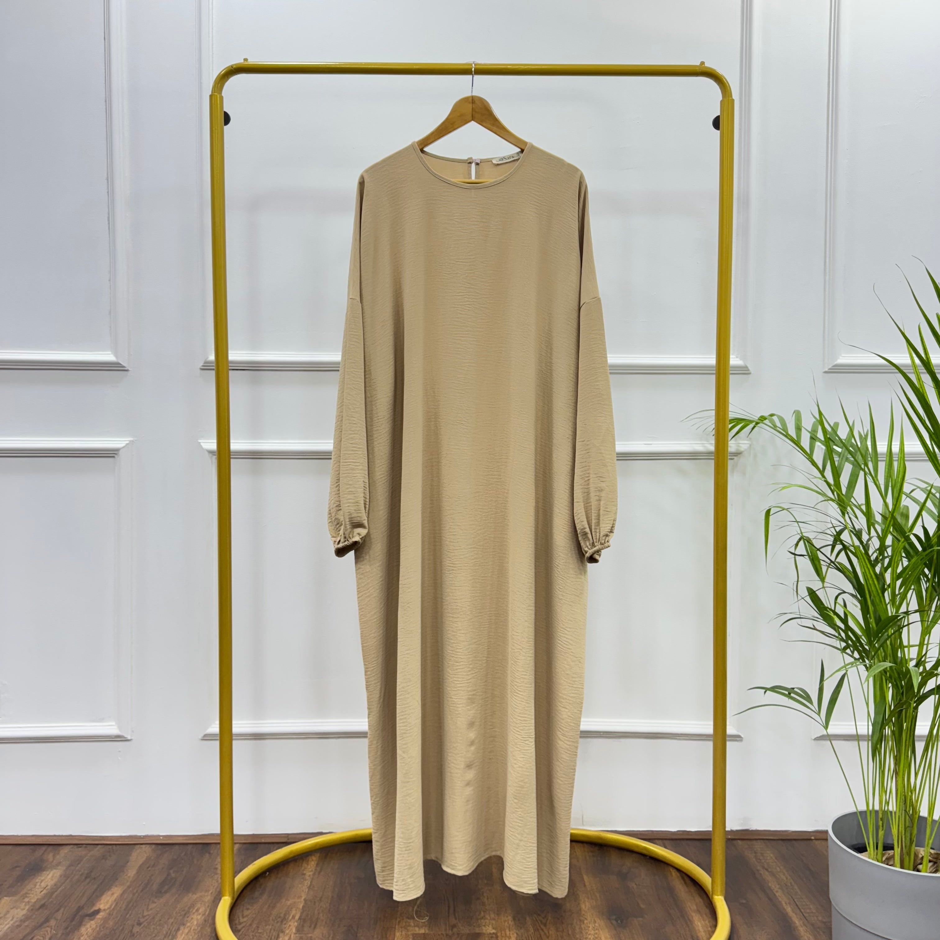 Abaya-Cotton Viscose-Beige