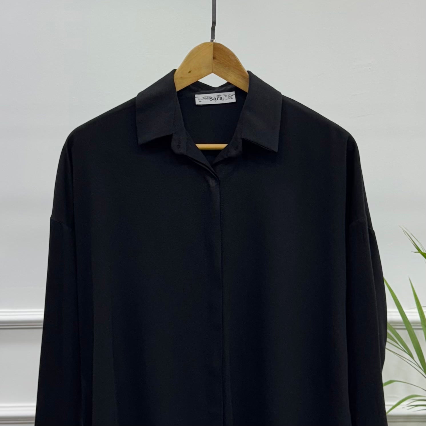 Casual Shirt-Viscose Rayon-Black