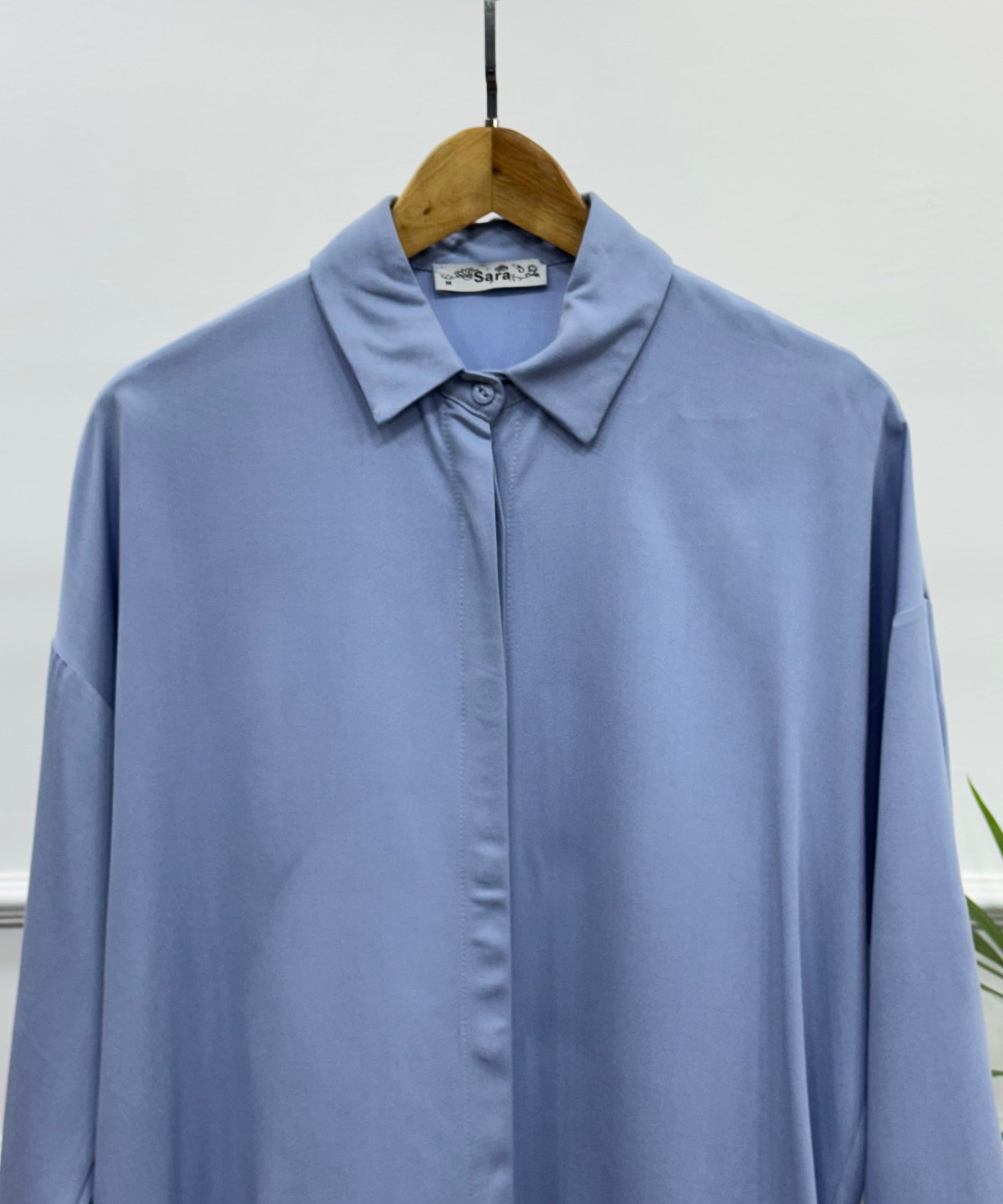 Casual Shirt-Viscose Rayon-Sky Blue