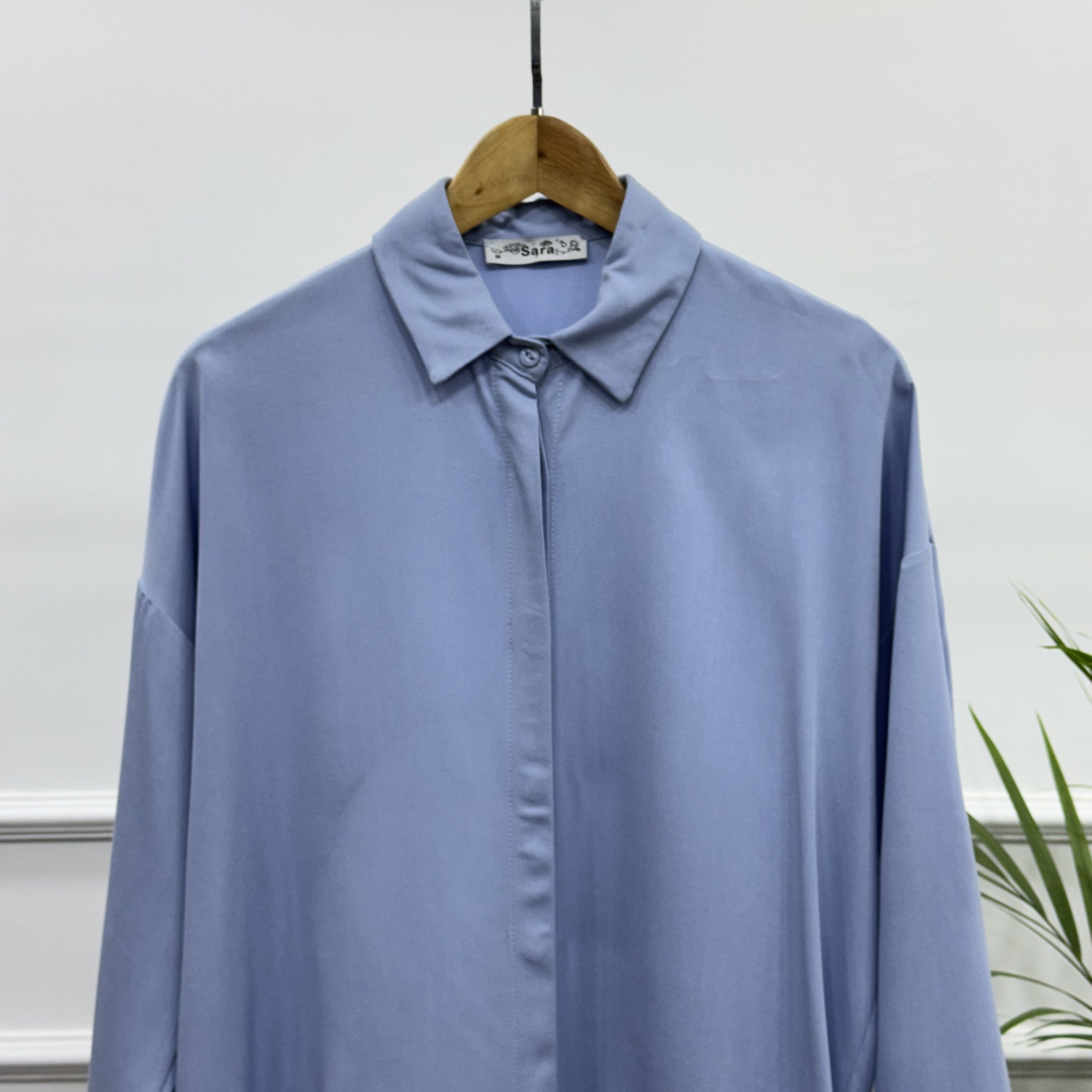 Casual Shirt-Viscose Rayon-Sky Blue
