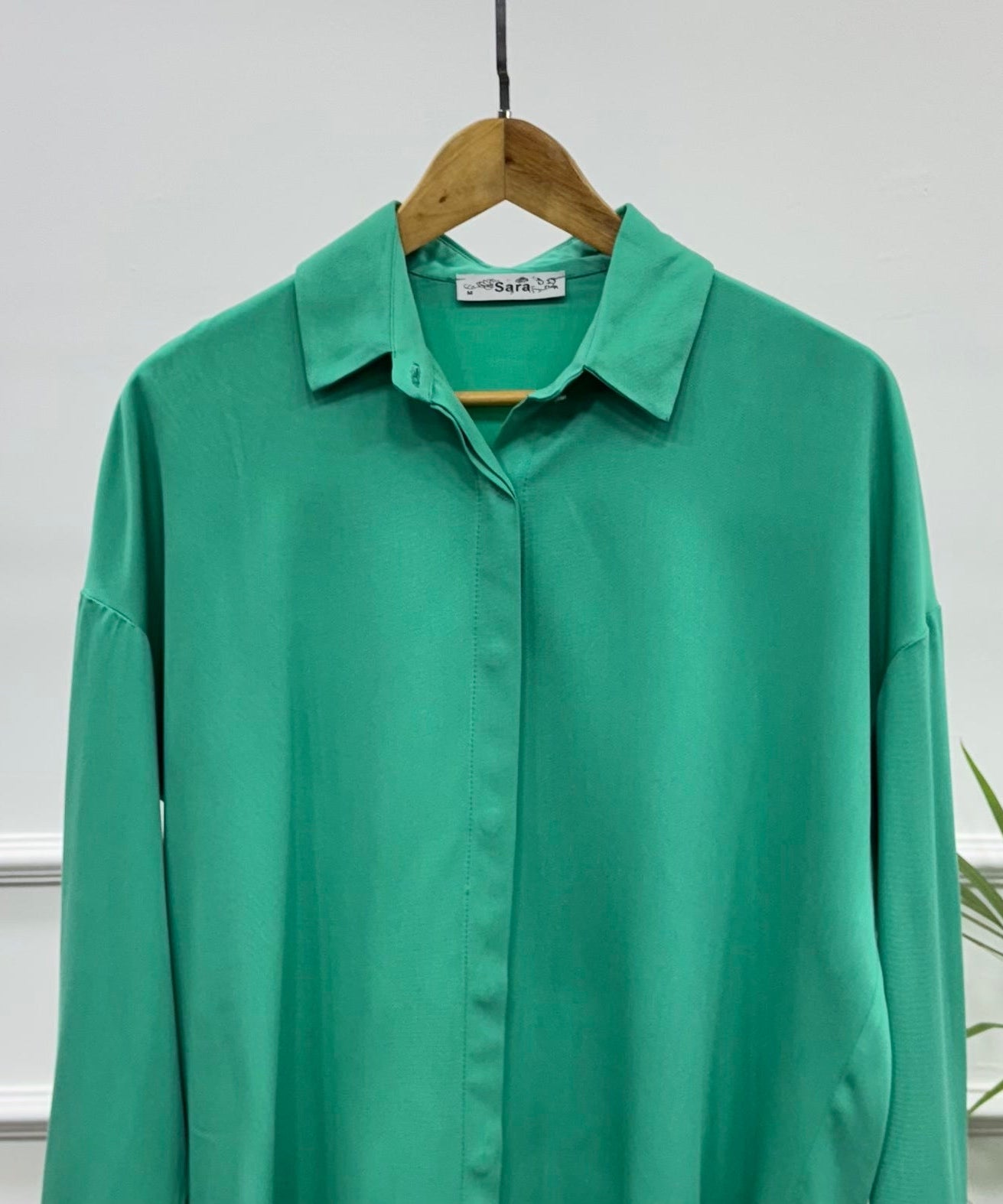 Casual Shirt-Viscose Rayon-Aqua