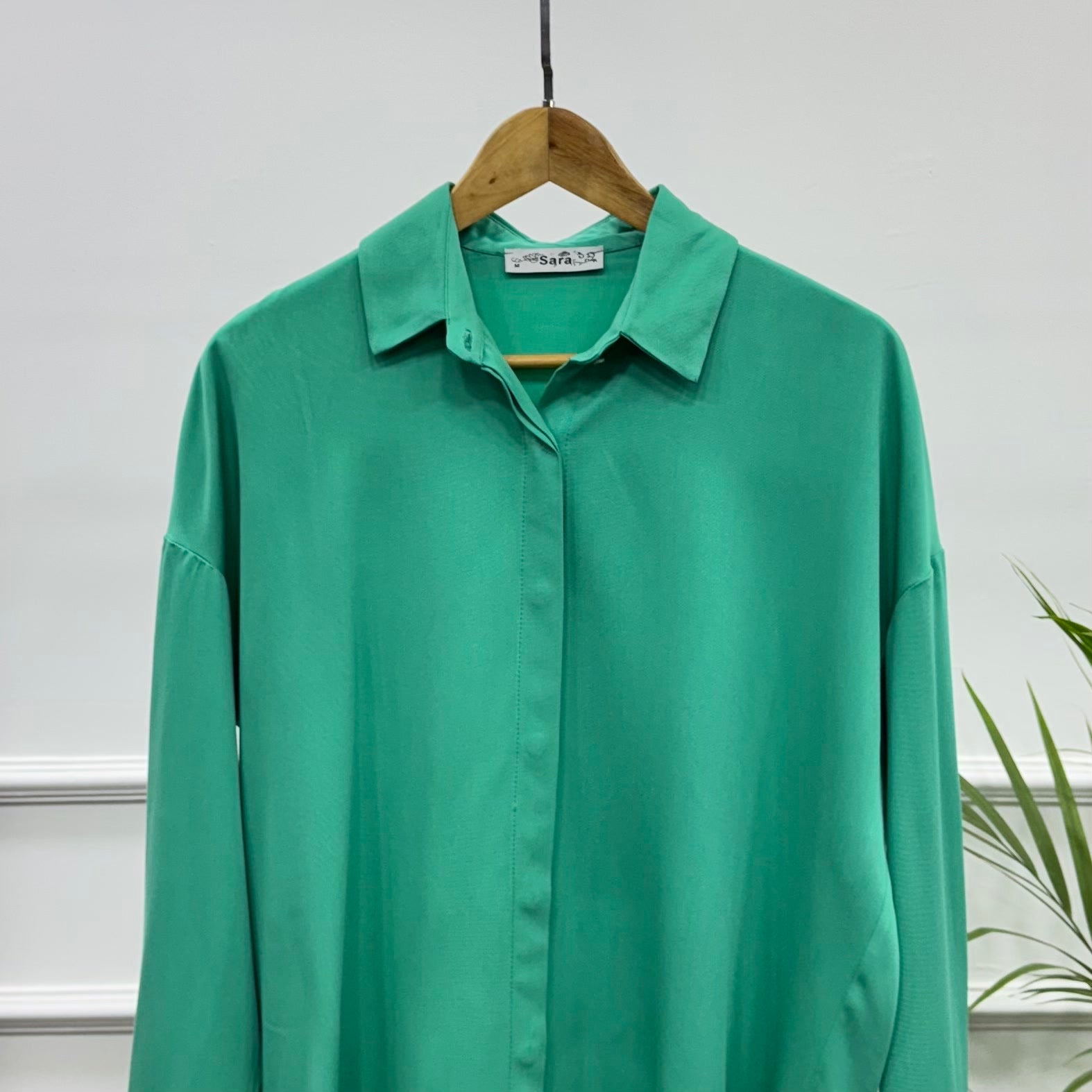 Casual Shirt-Viscose Rayon-Aqua