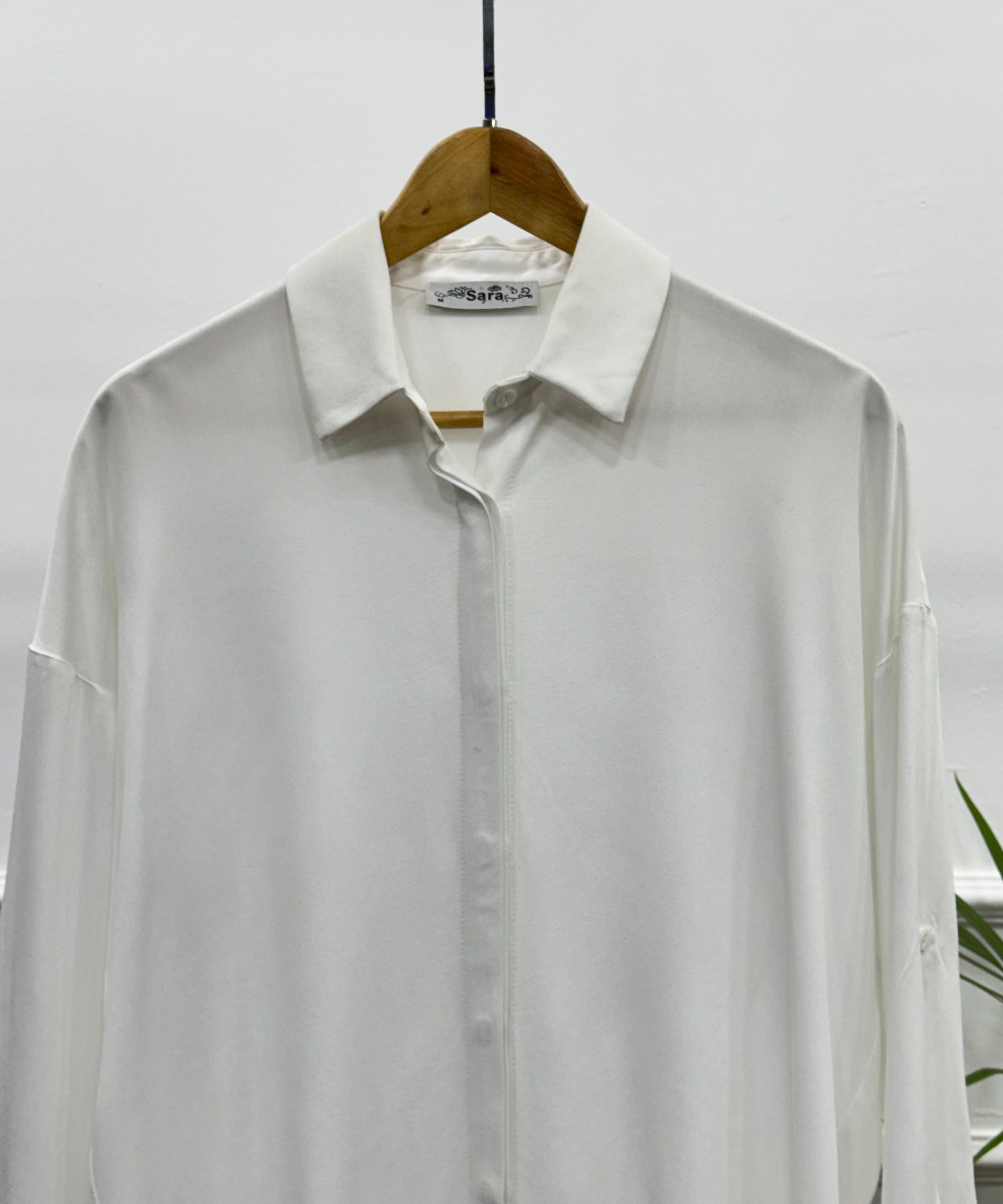 Casual Shirt-Viscose Rayon-White