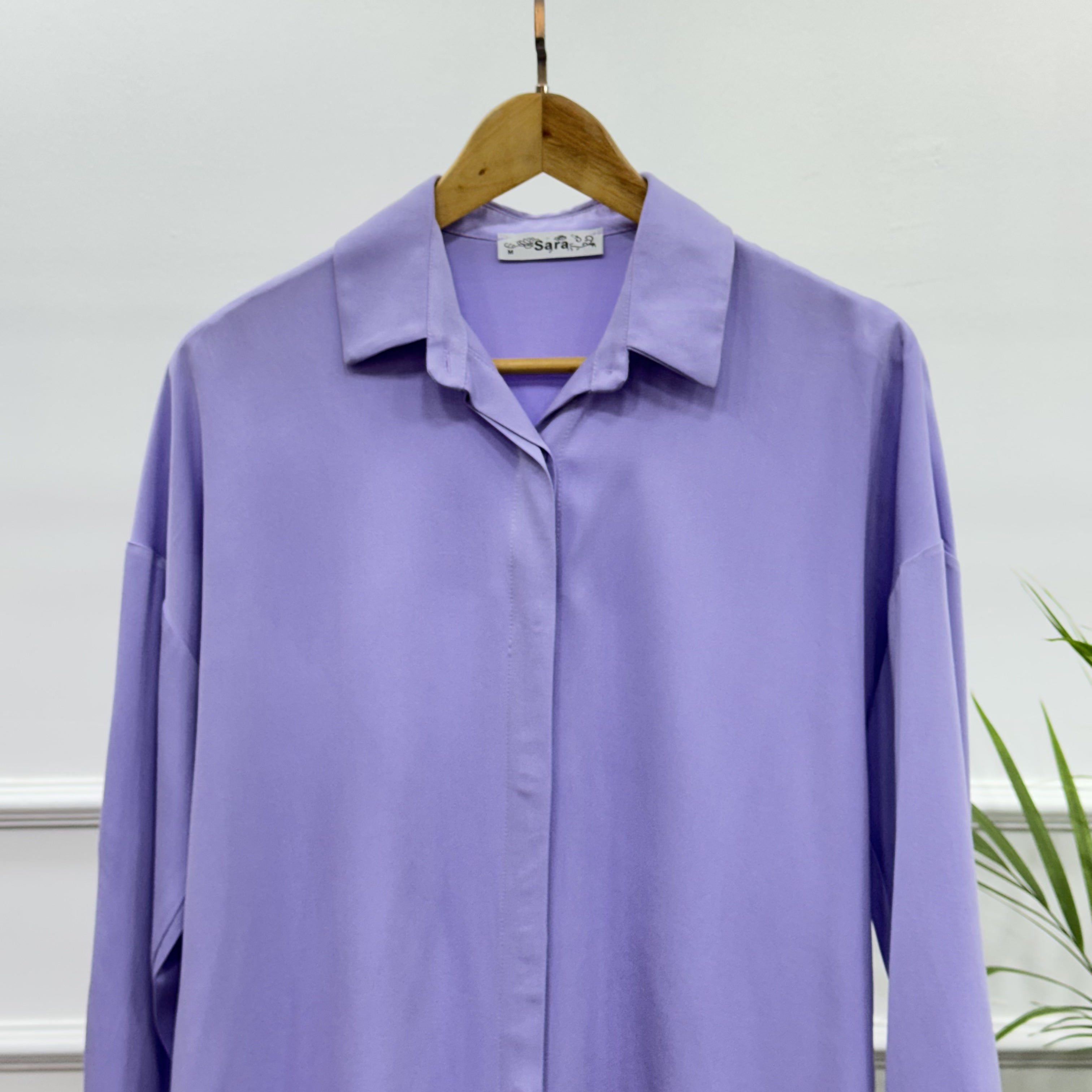 Casual Shirt-Viscose Rayon-Lavander