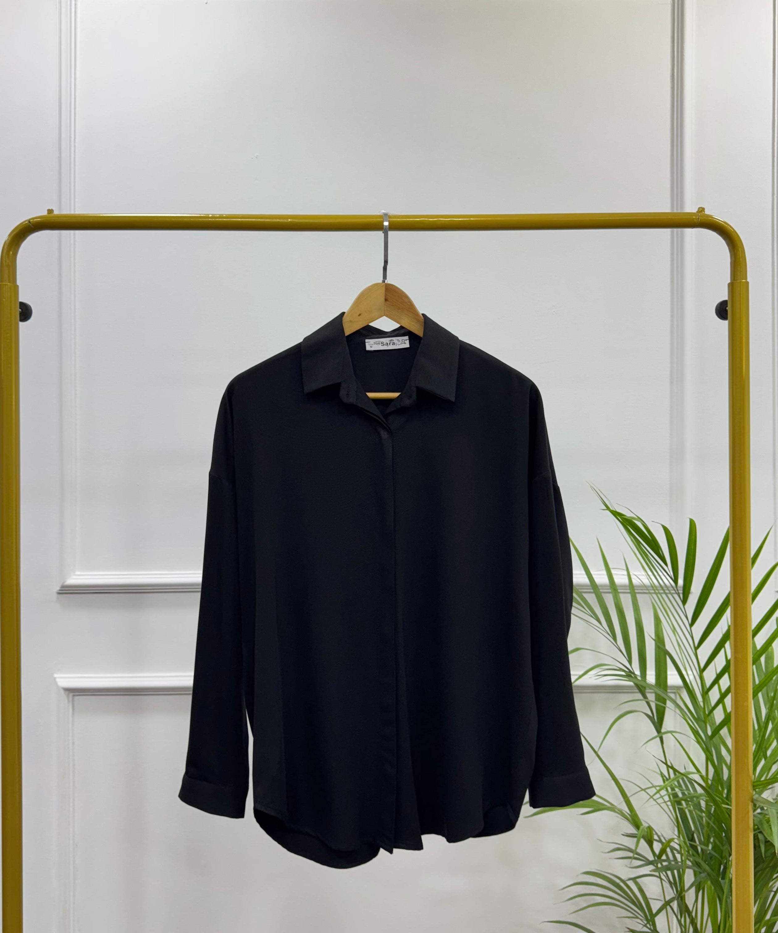 Casual Shirt-Viscose Rayon-Black