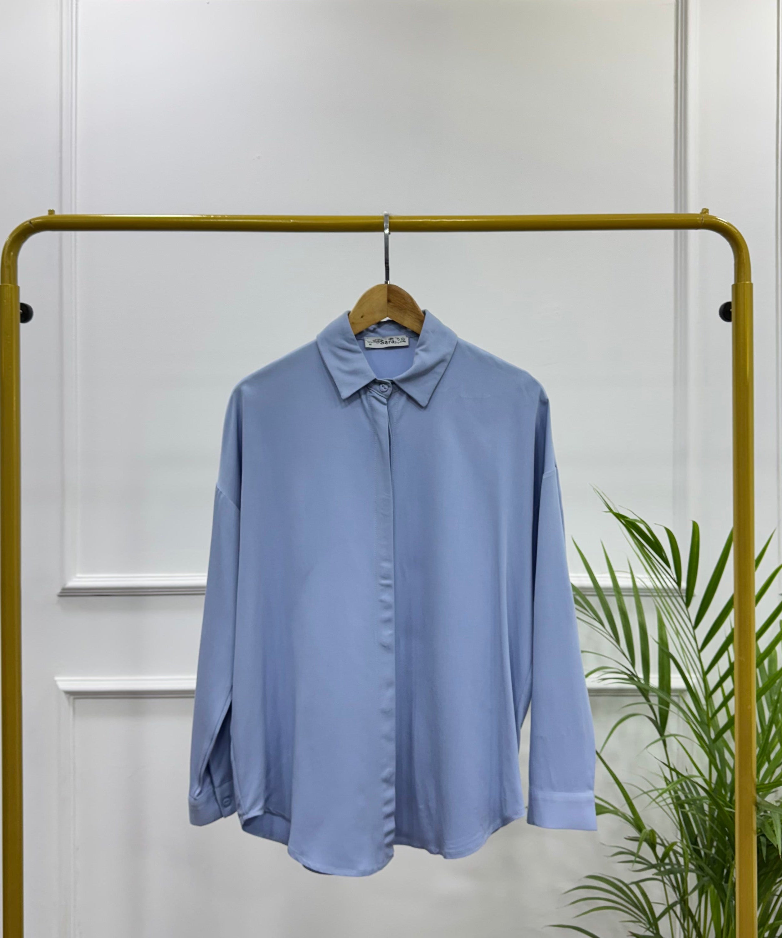 Casual Shirt-Viscose Rayon-Sky Blue