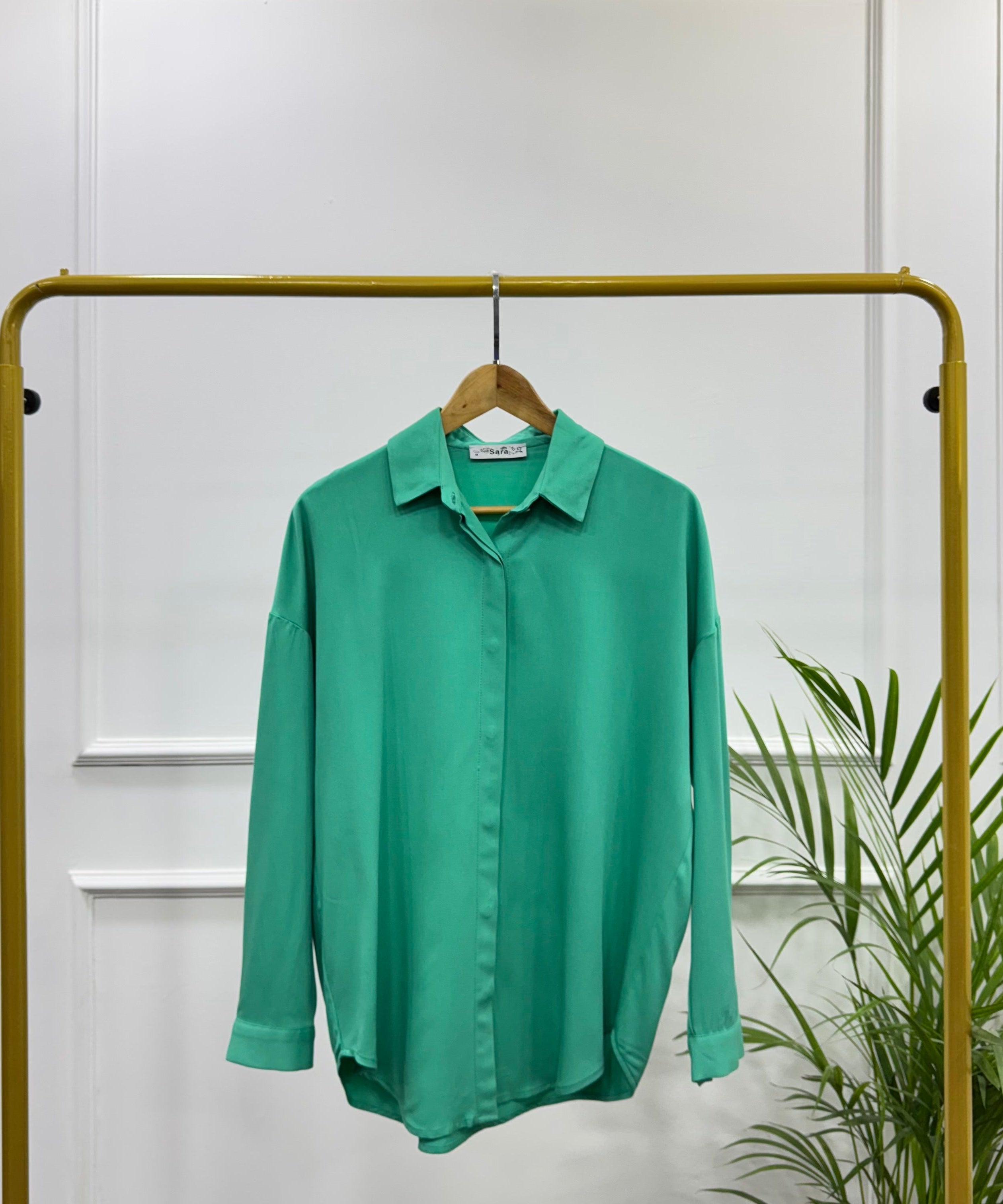 Casual Shirt-Viscose Rayon-Aqua