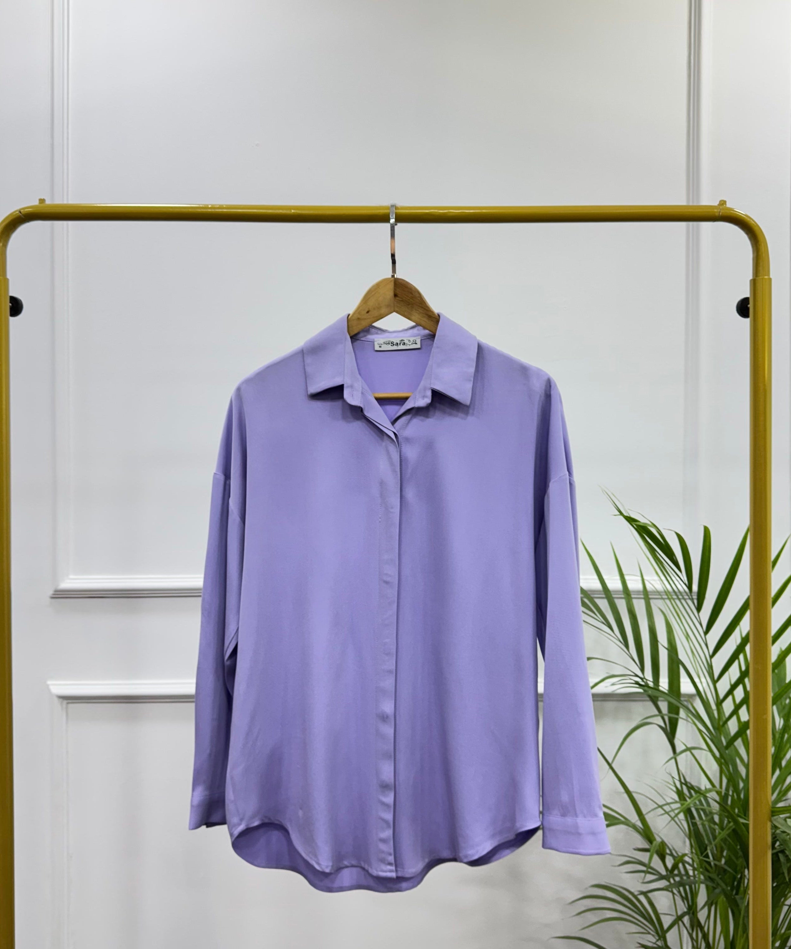 Casual Shirt-Viscose Rayon-Lavander