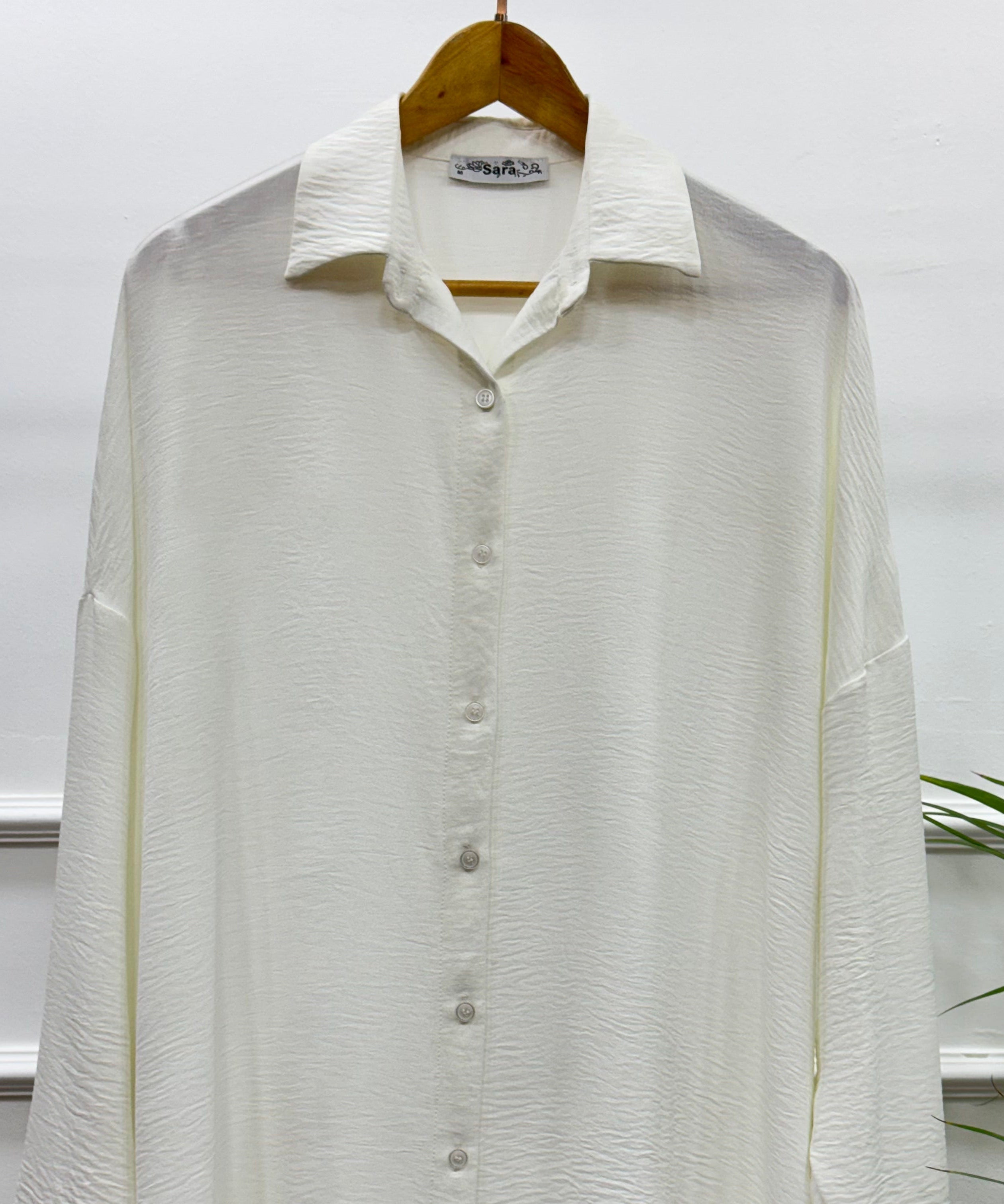 High-low Tunic-Cotton Viscose-Of White