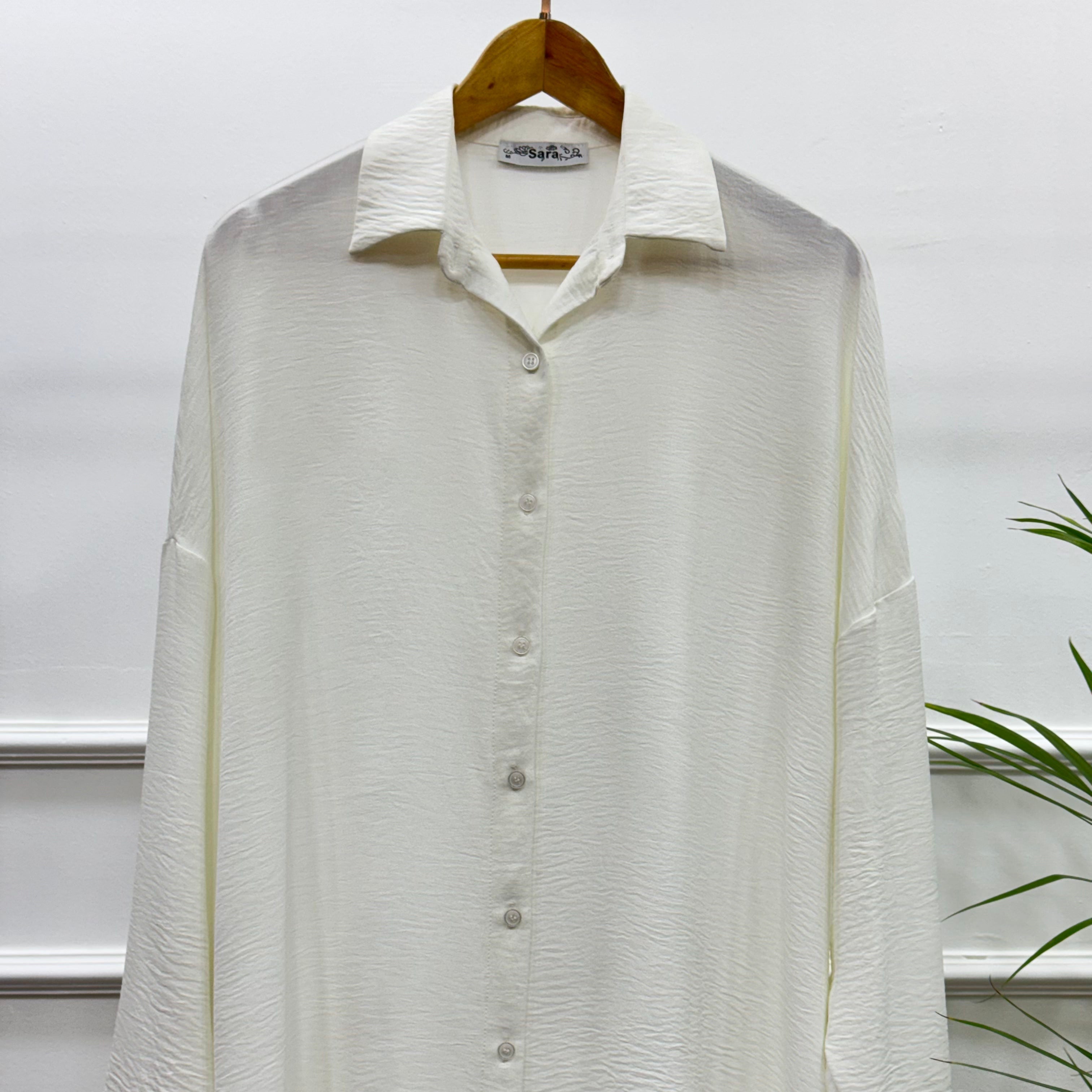 High-low Tunic-Cotton Viscose-Of White