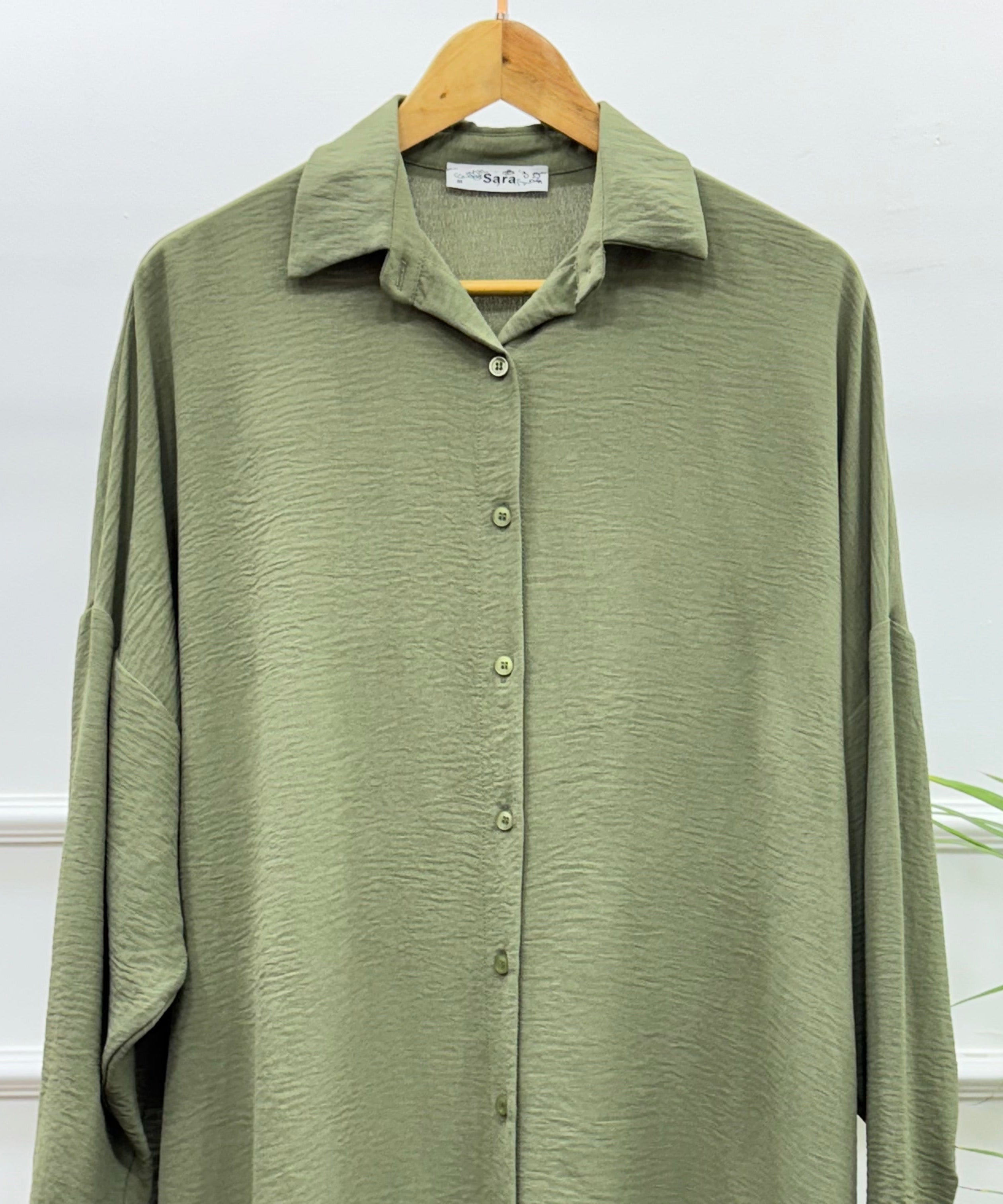 High-low Tunic-Cotton Viscose-Olive